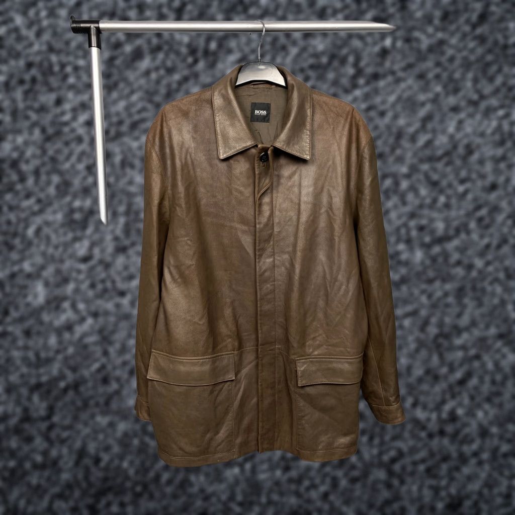 Hugo Boss HUGO BOSS Jacket Mens Leather Vintage Size L Brown 52 Size US L / EU 52-54 / 3 - 1 Thumbnail