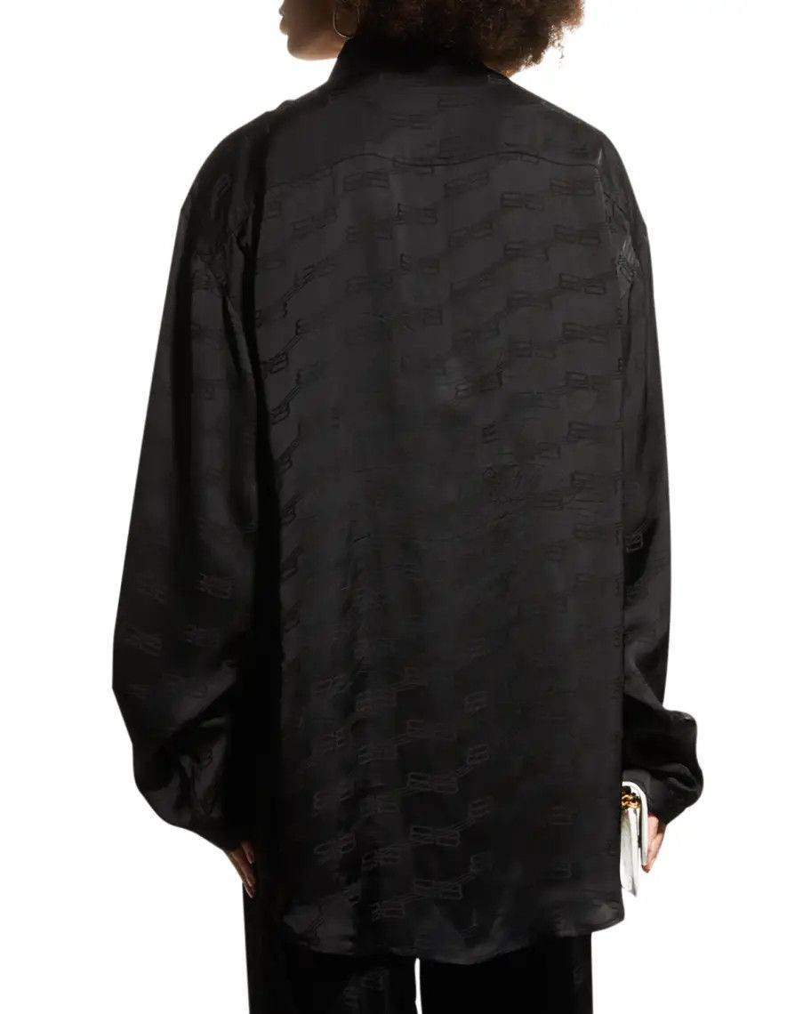 Balenciaga o1la1rc1a0924 Shirt in Black Size XS / US 0-2 / IT 36-38 - 4 Thumbnail