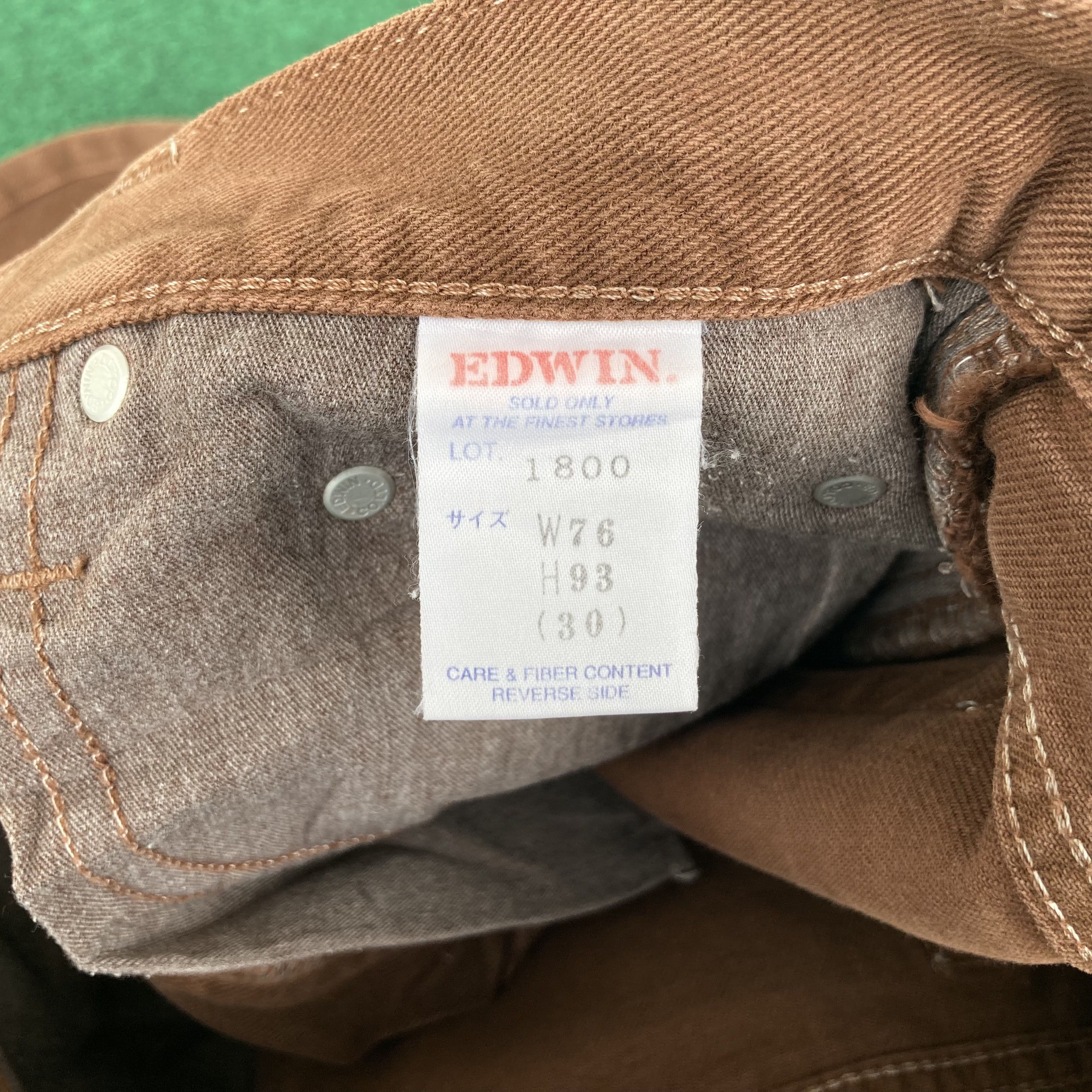 Edwin × Japanese Brand × Vintage Vtg Edwin Brown Flared Denim Bootcut Sz 29 Jeans Size US 29 - 4 Thumbnail