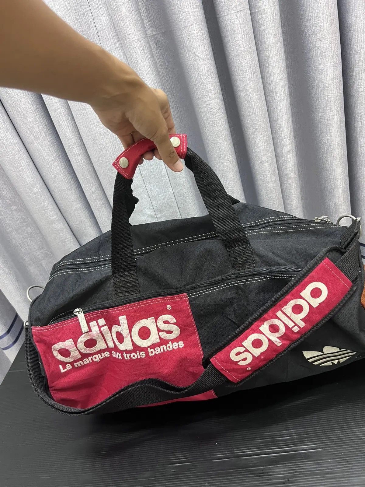 Adidas Vintage Adidas Bag Duffle Travel Bag Size ONE SIZE - 5 Thumbnail