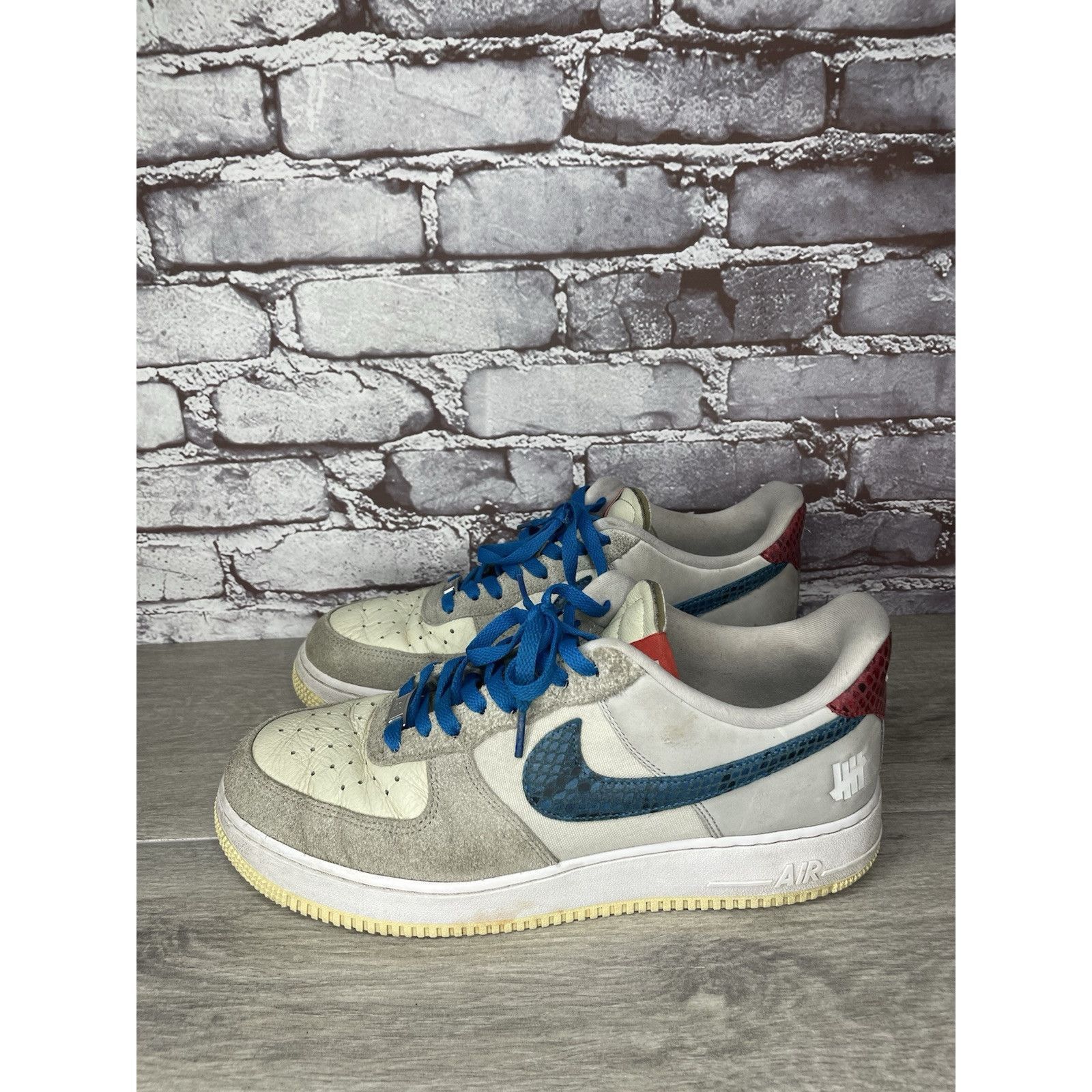 Nike Nike Undefeated x Air Force 1 Low 5 White Leather Grey Suede Size US 10.5 / EU 43-44 - 17 Thumbnail
