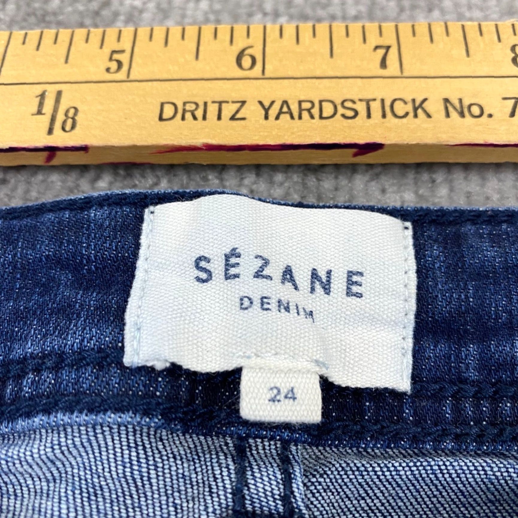 Denime Sezane Jeans Womens 24 Denim Slim Skinny Tapered Leg Medium Wash Stretch Blue 26 Inseam 5-Pocket Design Mens? Size 42" / US 20 - 3 Thumbnail