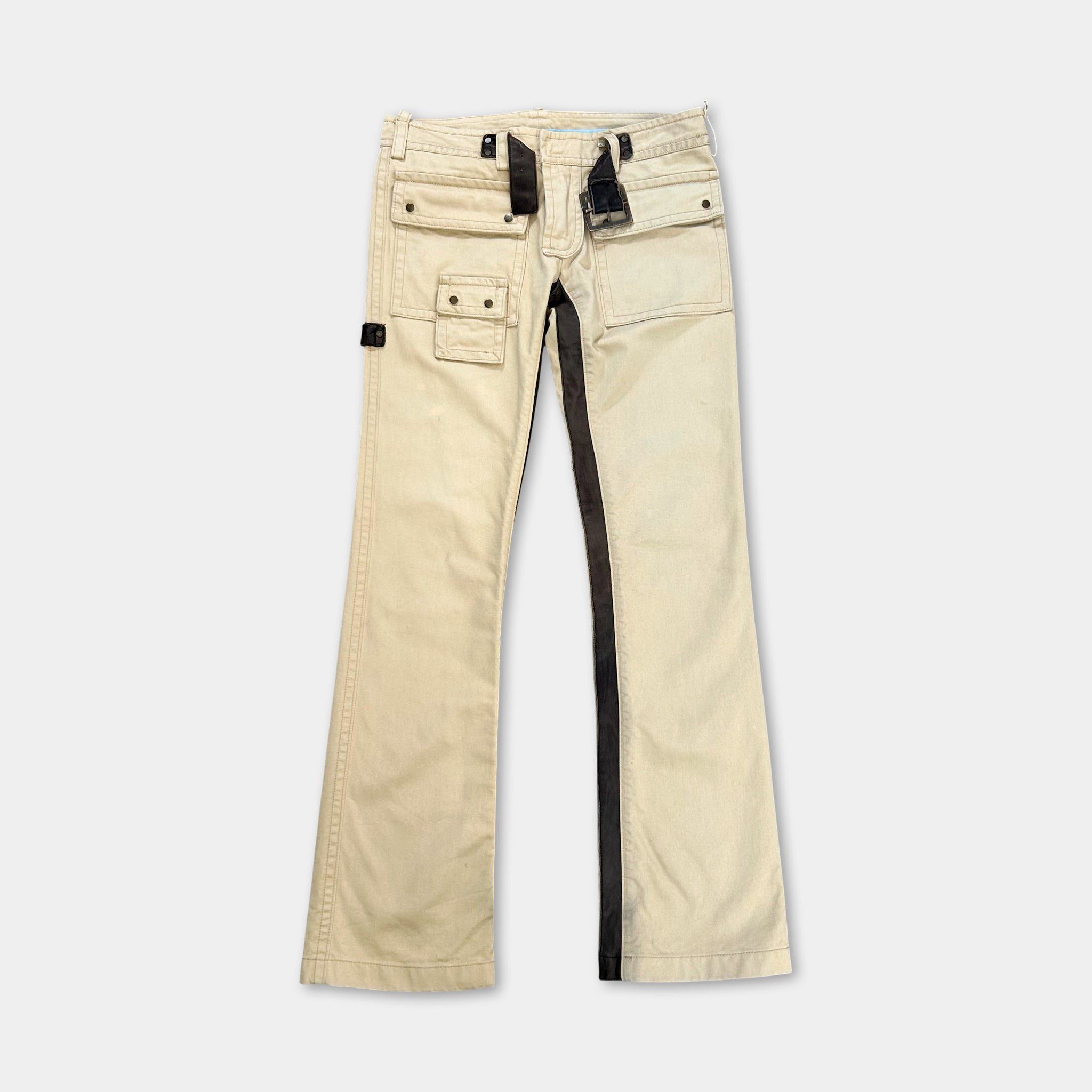 Dsquared2 Dsquared2 Flare Beige Cargo Pants Size US 31 - 1 Thumbnail