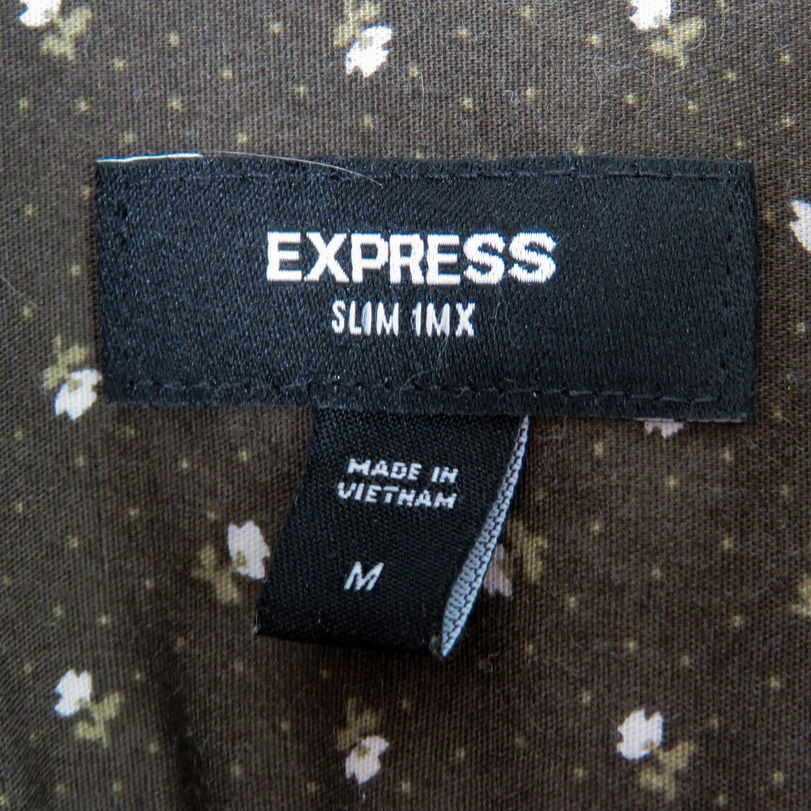 Express Express Slim 1MX Green Floral Button Down Dress Shirt Medium Size US M / EU 48-50 / 2 - 4 Thumbnail