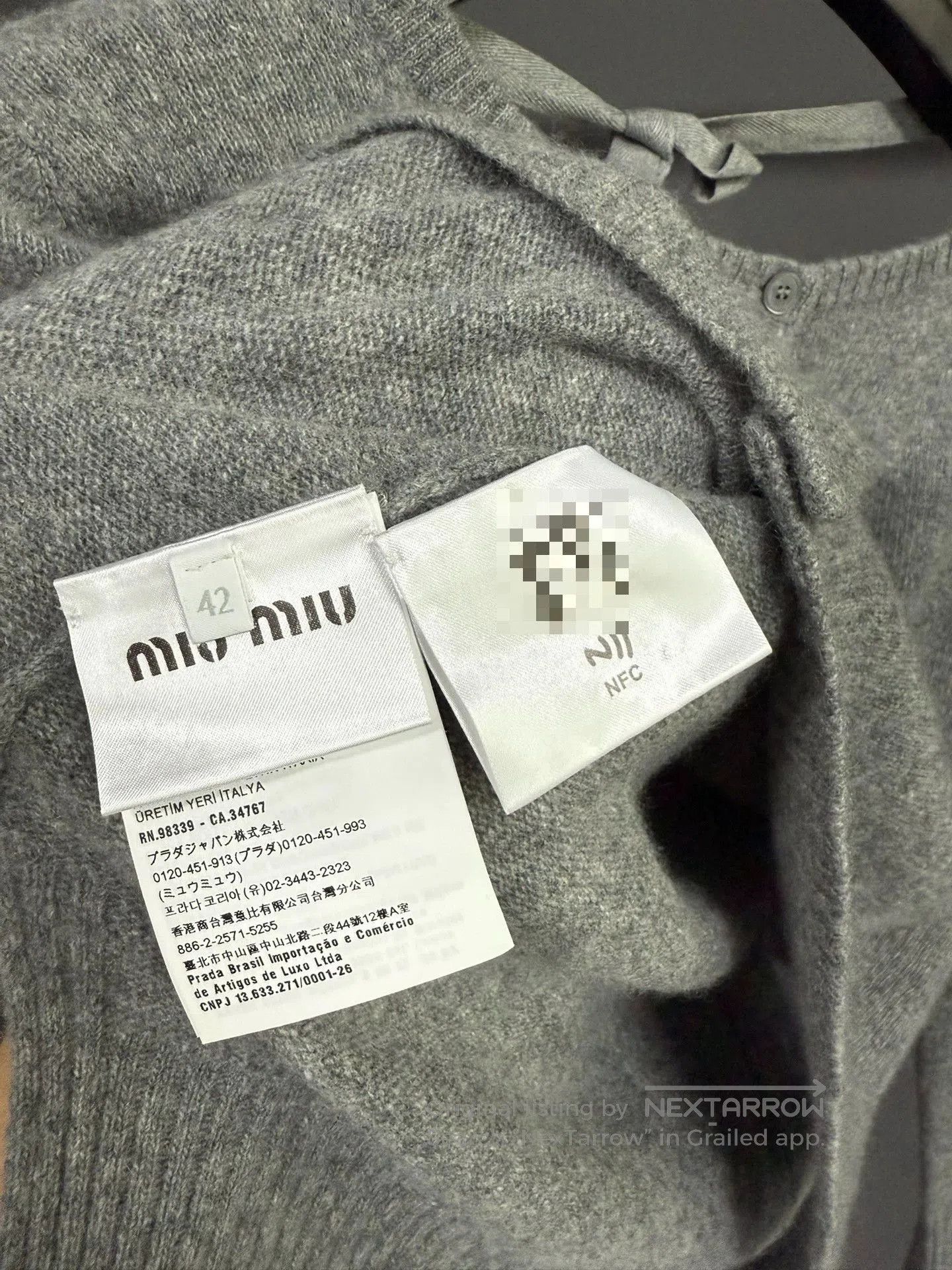 Miu Miu gray double. Size US M / EU 48-50 / 2 - 5 Thumbnail