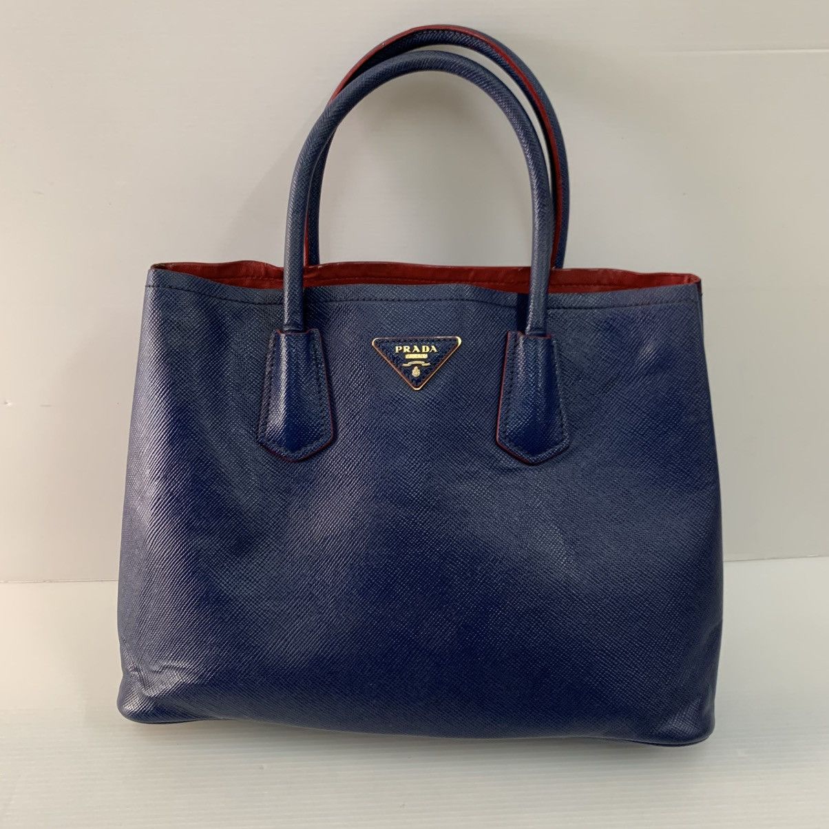 Prada Prada Leather Blue Shoulder Bag Size ONE SIZE - 1 Thumbnail