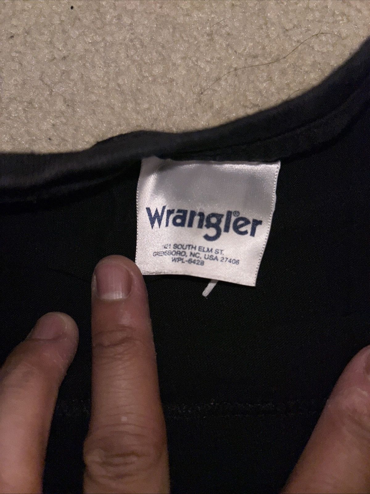 Vintage × Wrangler Vintage 90s Y2K Wrangler Black Long Sleeve Biker T-Shirt L Size US L / EU 52-54 / 3 - 3 Thumbnail