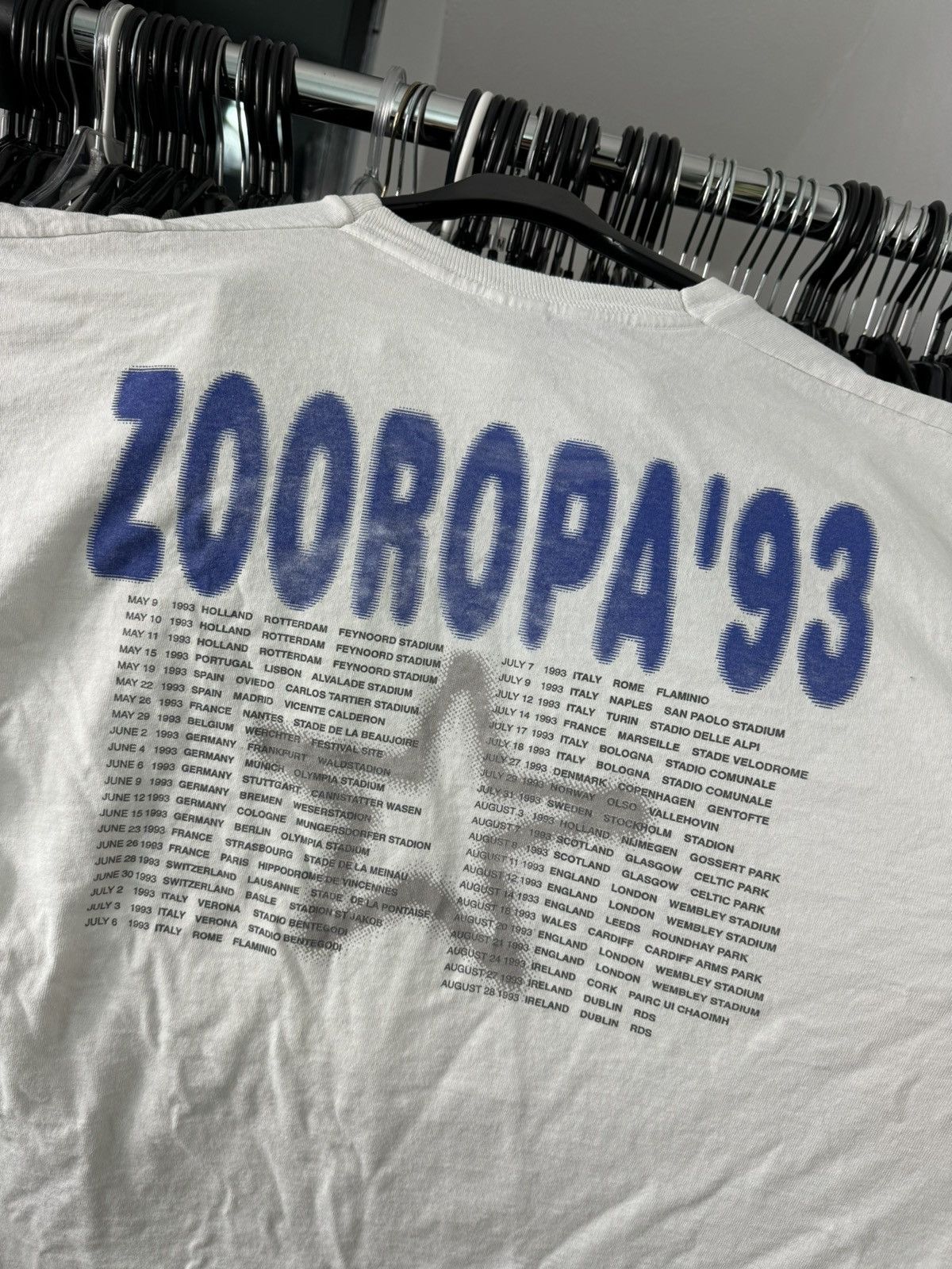 Band Tees × Vintage Vintage U2 Zooropa 1993 Europe Tour Single Stitch XL 90s Size US XL / EU 56 / 4 - 3 Thumbnail