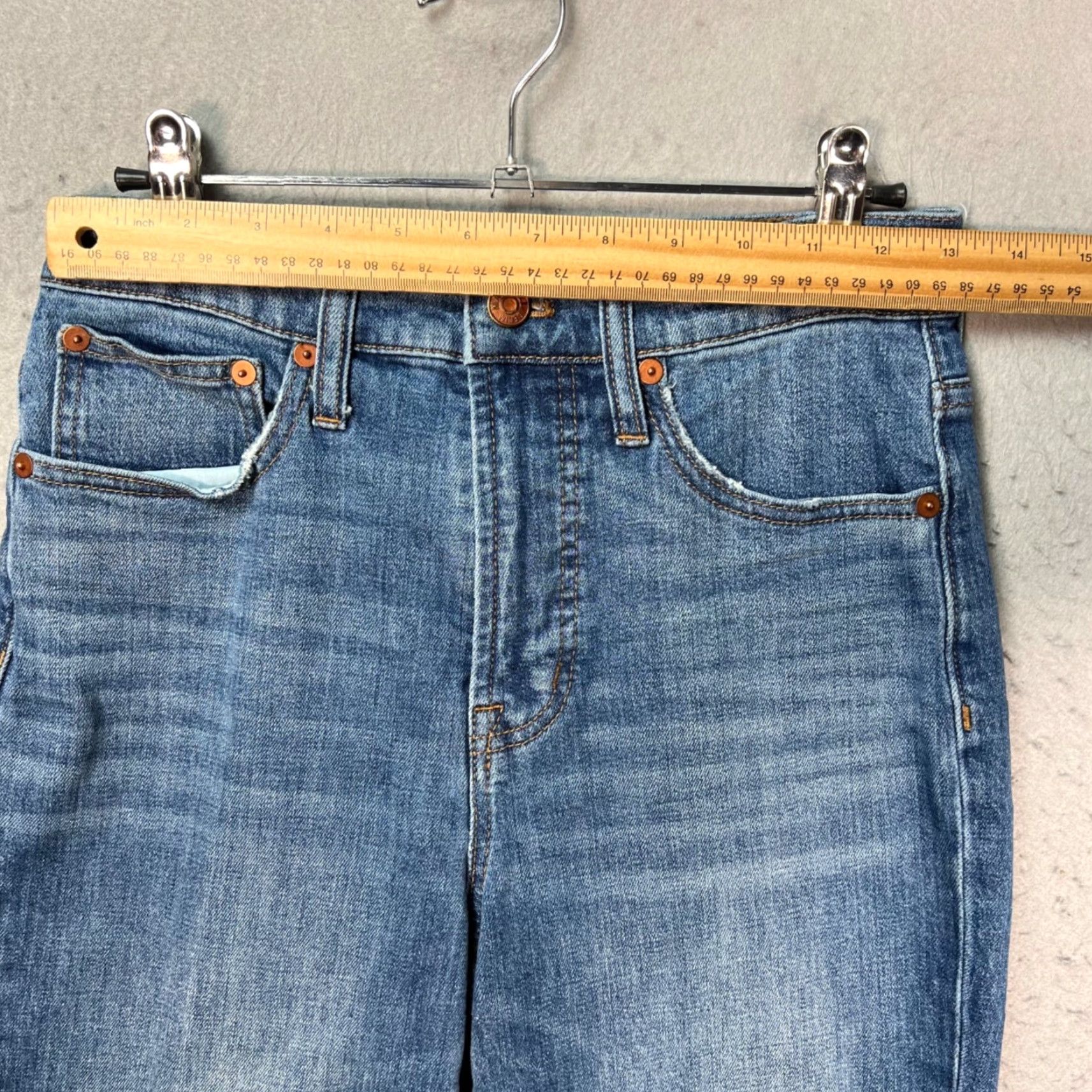 Madewell Madewell Jeans Womens 26 Crop Medium Wash Vintage High Rise 5-Pocket Denim Cotton Blend Blue Size 26" / US 2 / IT 38 - 6 Thumbnail