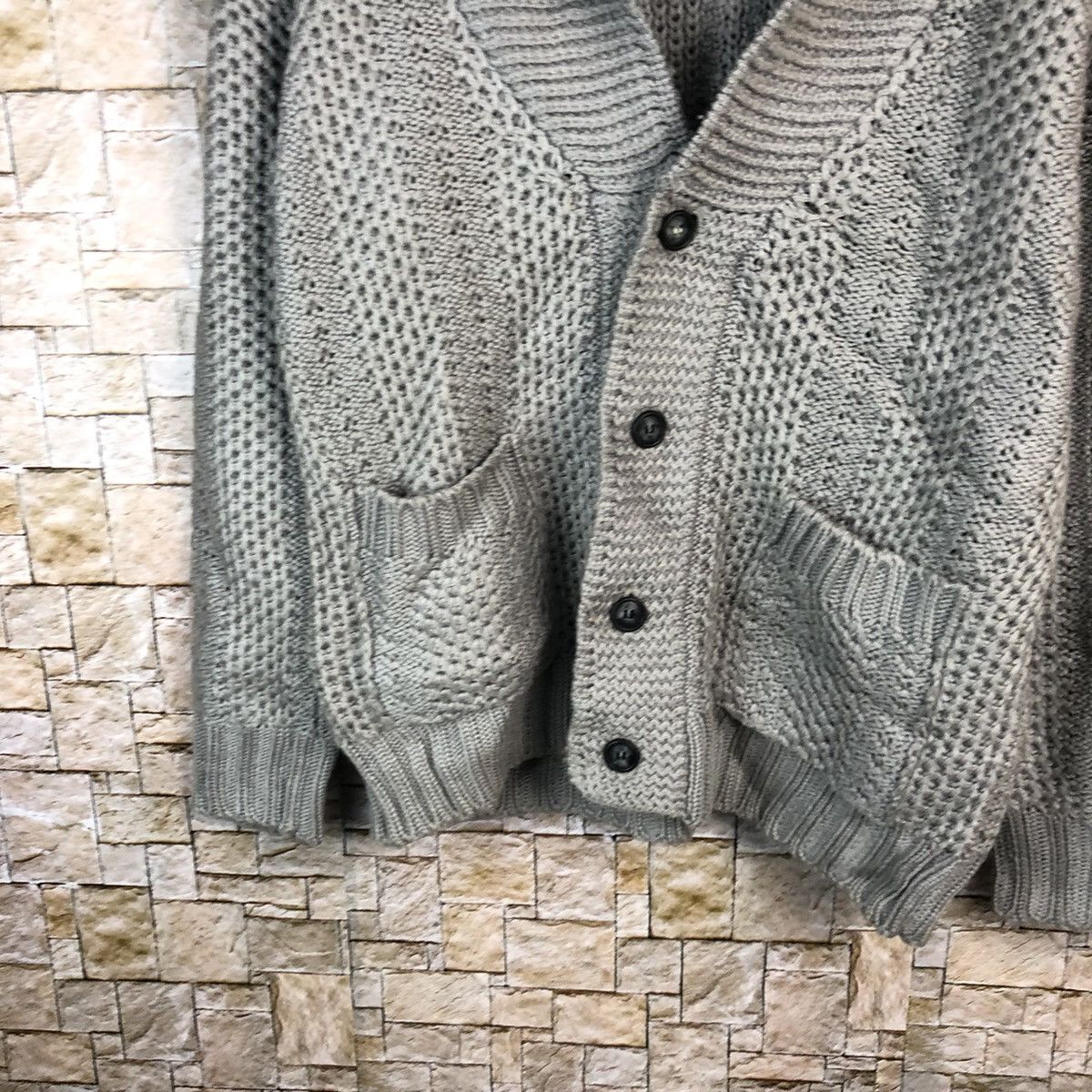 Homespun Knitwear RJumbo Purple Cardigan cable Knitwear #A1083 Size US L / EU 52-54 / 3 - 6 Thumbnail