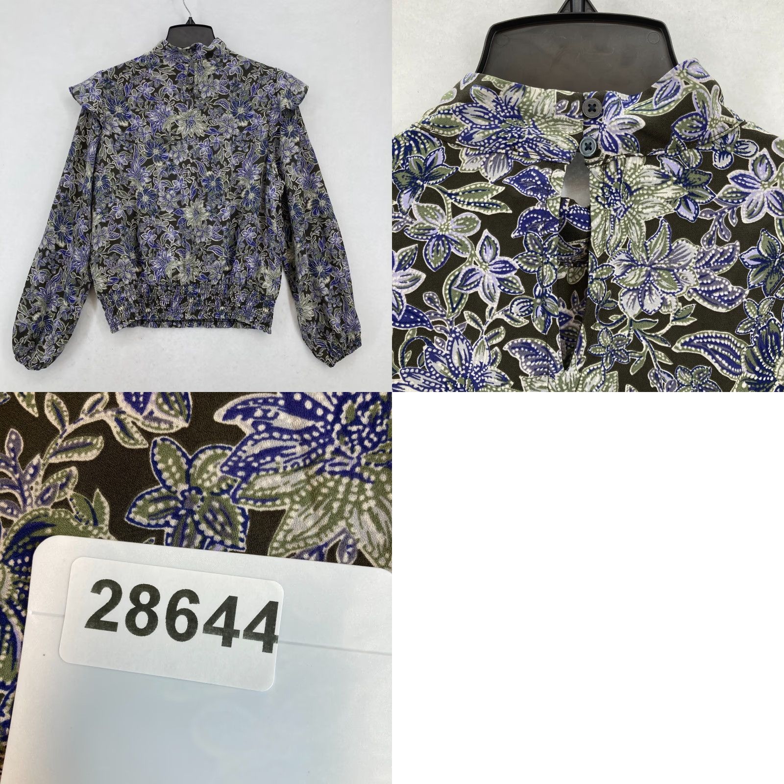 Loft LOFT Outlet Floral Blouse Ruffle Shoulder Women's M Mock Neck Boho Chic NWT Blouse Size M / US 6-8 / IT 42-44 - 9 Thumbnail