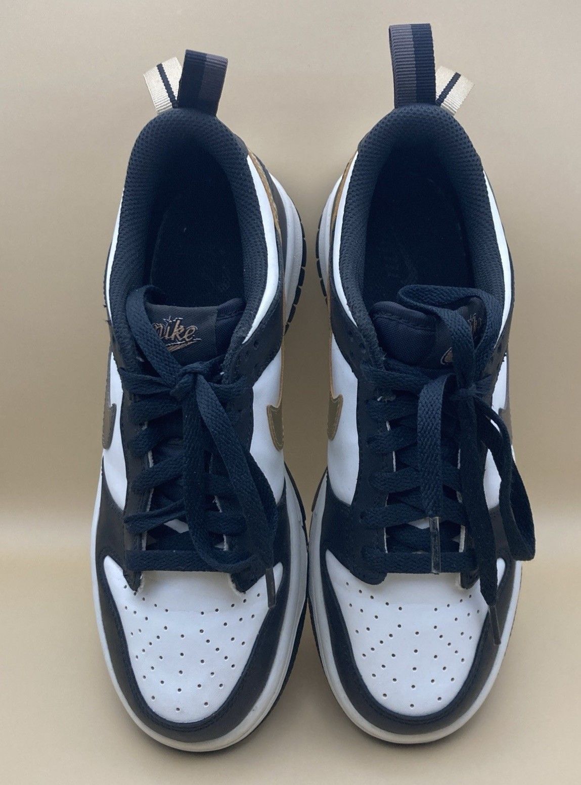 Nike Nike Dunk Low Black White Off Noir Gold Size 5.5 Womens Size US 7 / IT 37 - 6 Thumbnail