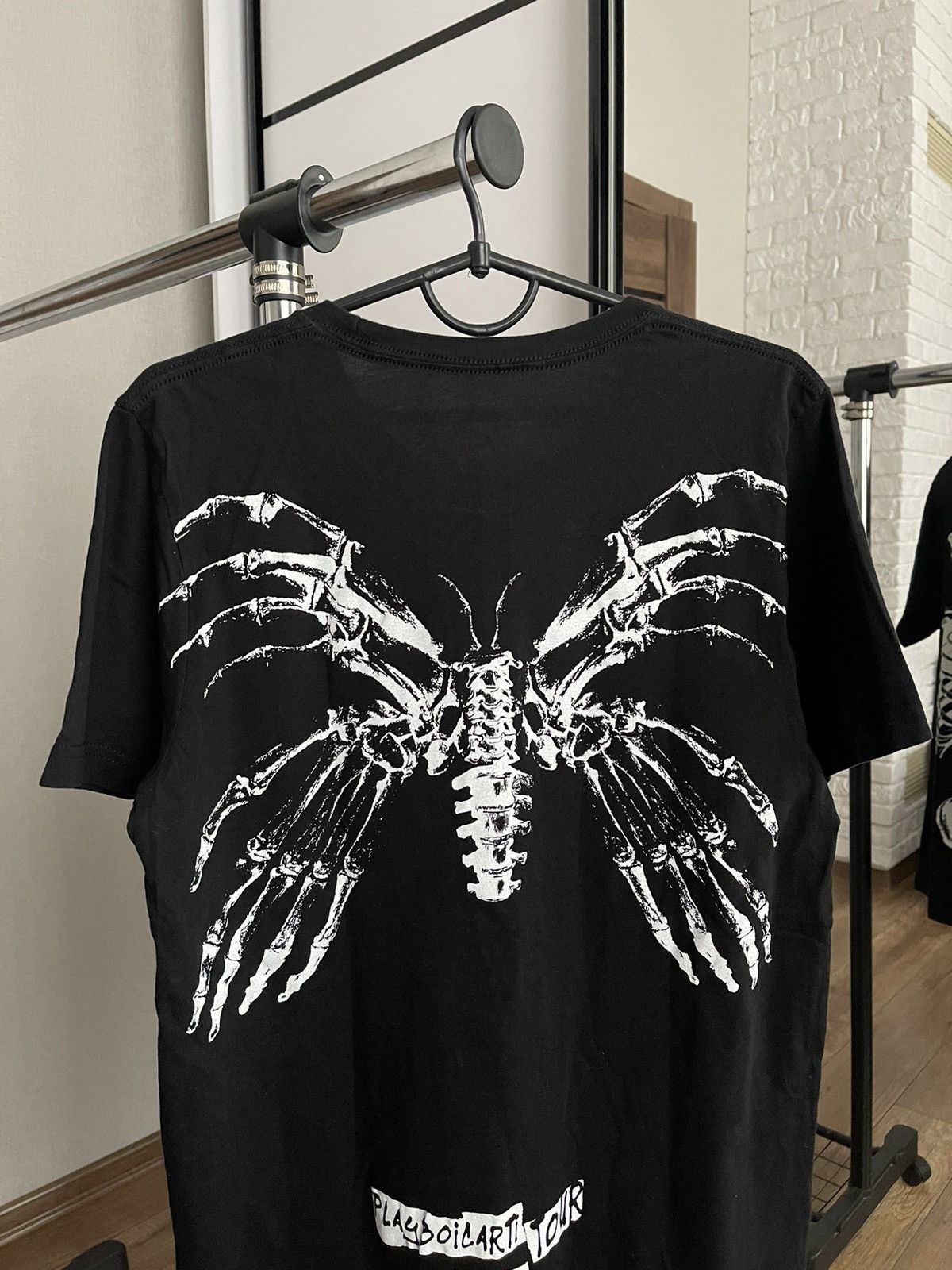 AWGE Playboi Carti Butterfly Skull T-Shirt Tee Rap Hip Hop Size US M / EU 48-50 / 2 - 10 Thumbnail