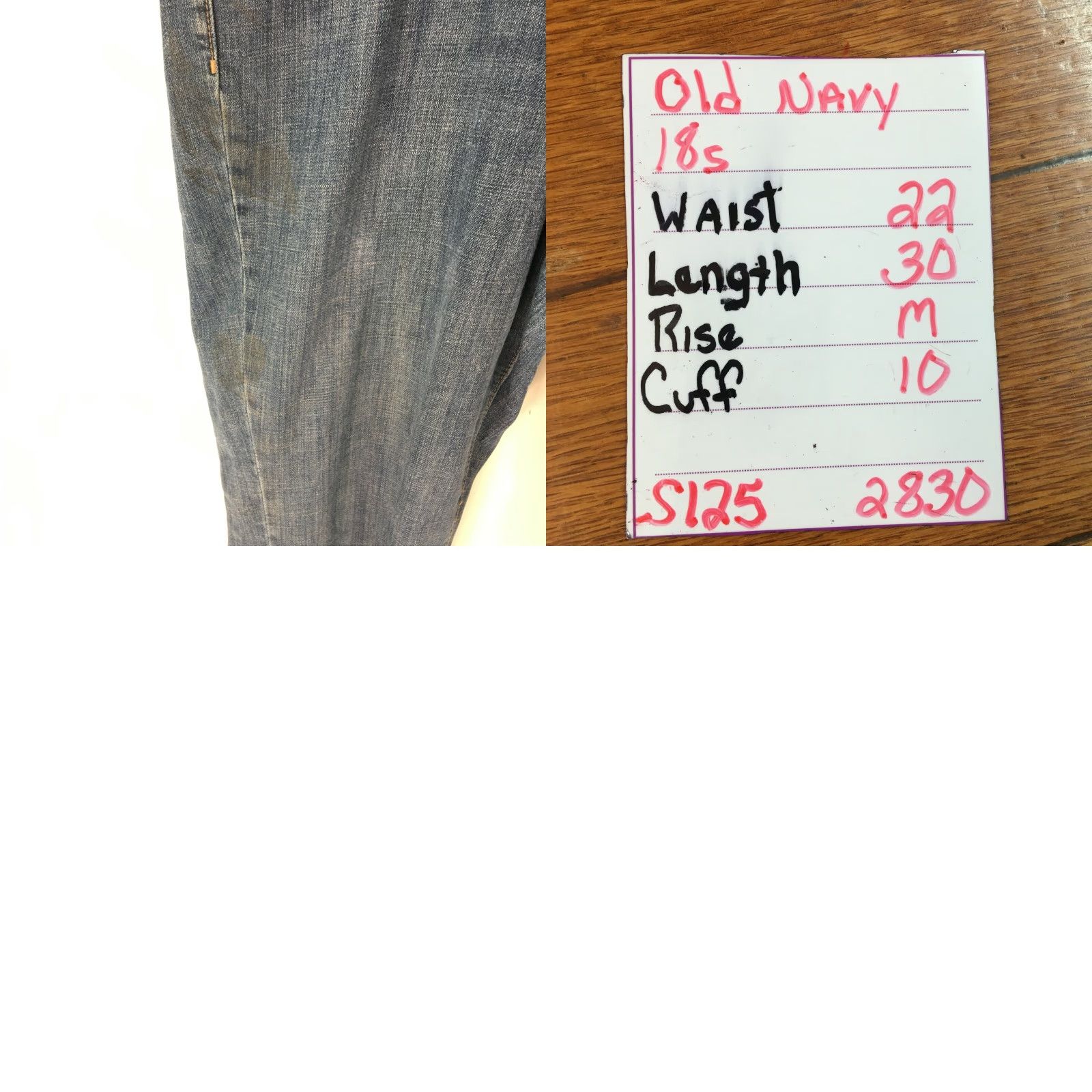 Old Navy Old Navy Jeans Denim Stretch Flat Front Casual 18 Short Blue Regular 5-Pocket Womens Size 40" / US 18 - 8 Thumbnail