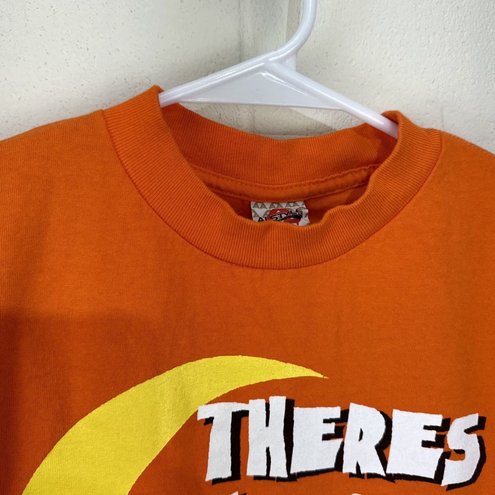Vintage VINTAGE AllStyle Halloween Graphic T-Shirt Medium Orange 90s Witch Mens Size US M / EU 48-50 / 2 - 4 Thumbnail