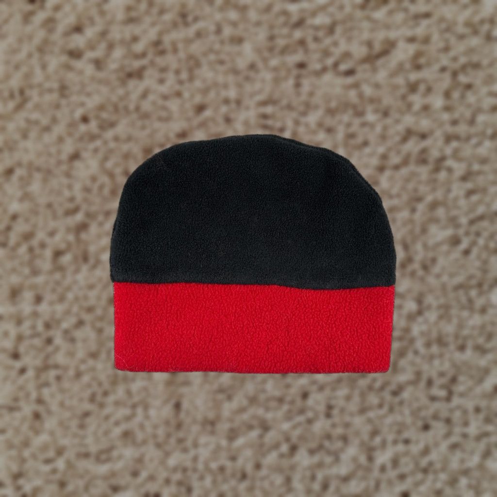 Vintage VINTAGE Beanie Toque Adult One Size Black Red Fleece Polyester Ski Snow Winter Warm Hat/Cap Men Beanie Size US M / EU 48-50 / 2 - 1 Thumbnail