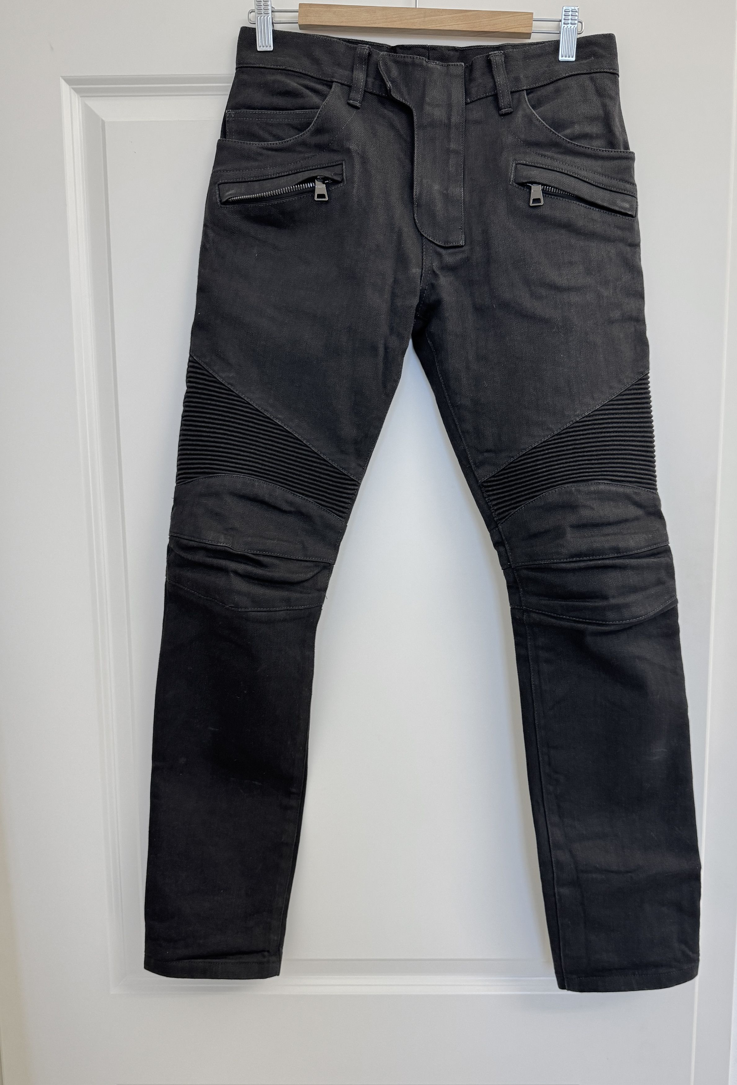 Balmain 2011 Christophe Decarnin denim biker Size US 31 - 1 Thumbnail