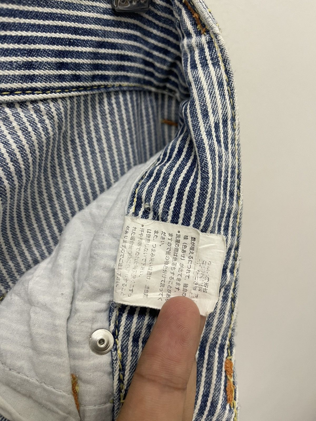 Japanese Brand Rare Vintage LTY Lala Tasty Surf Hickory Stripe Denim Size US 29 - 21 Thumbnail