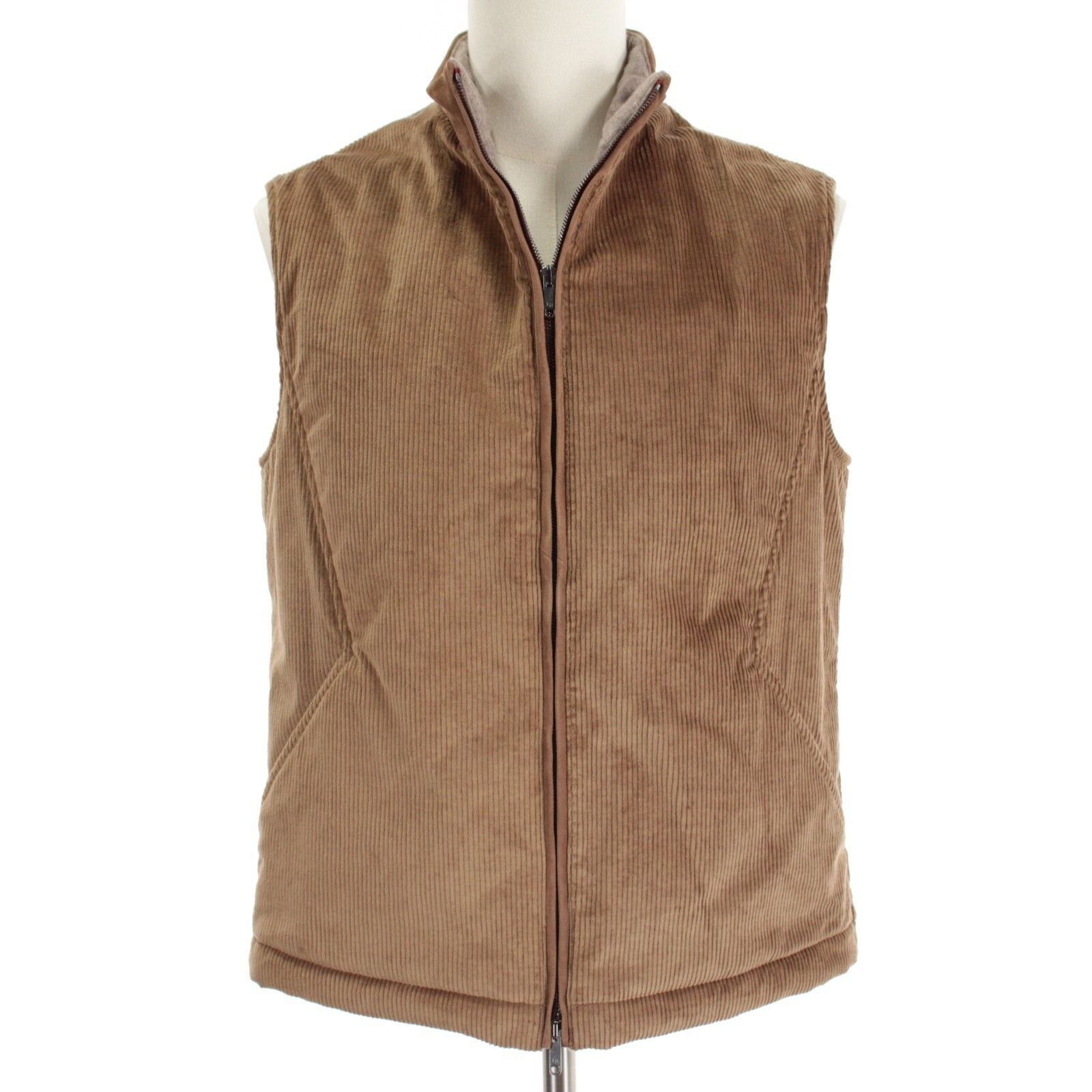 Luciano Barbera Luciano Barbera Vest Size M US In Brown Cotton Blend Size US M / EU 48-50 / 2 - 1 Thumbnail