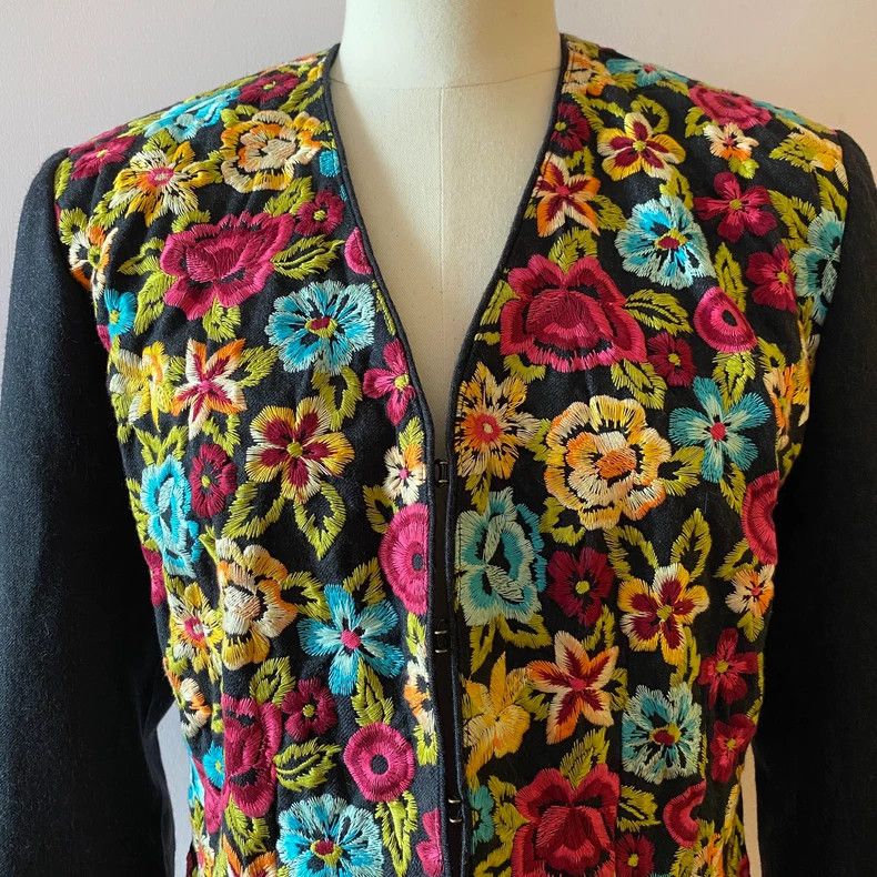 Kenzo KENZO Vintage1991 Autumn/Winter Show Retro Floral Embroide Size XS / US 0-2 / IT 36-38 - 3 Thumbnail