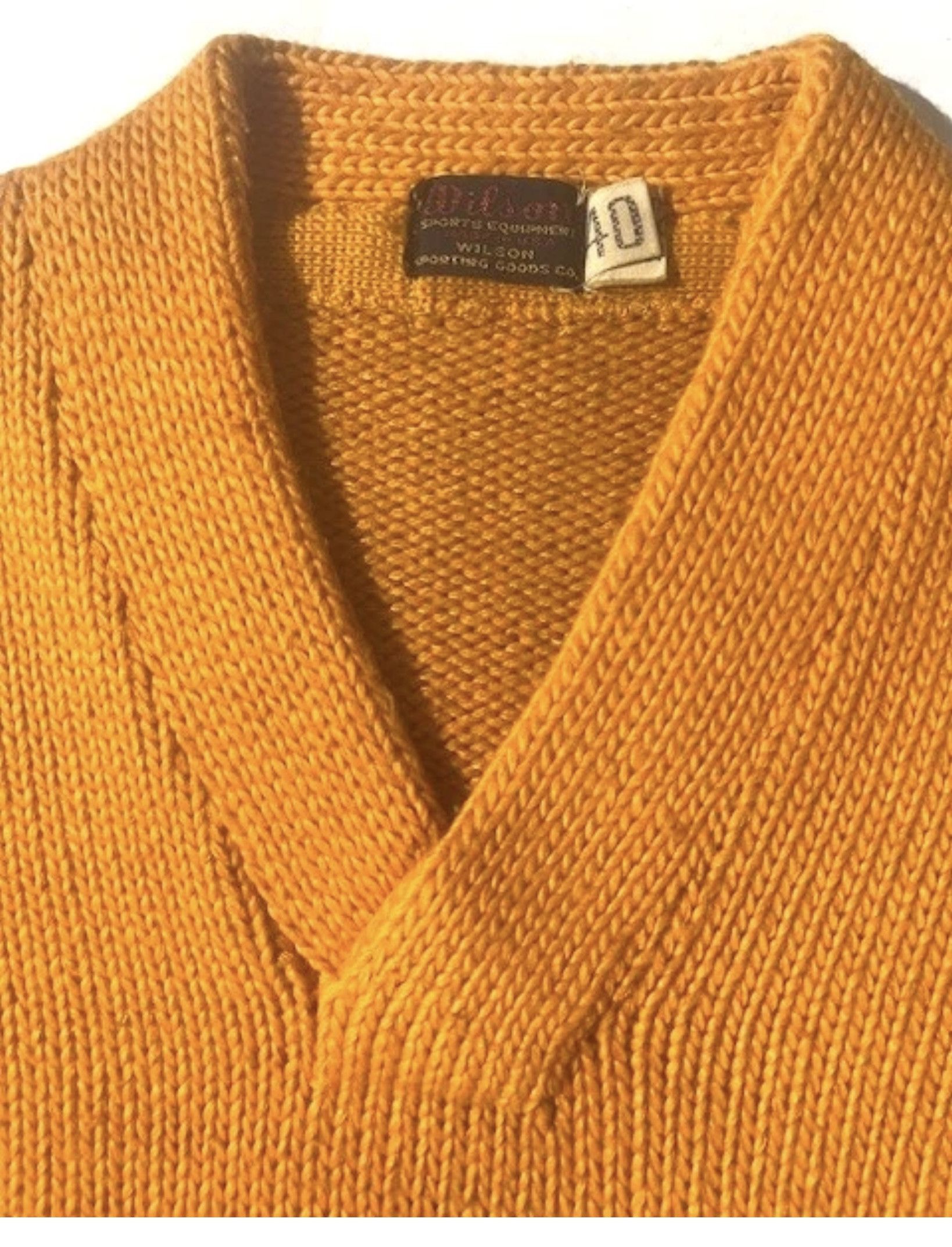 Wilson WILSON SPORTS Orange Wool Sweater Varsity 50s Size US S / EU 44-46 / 1 - 4 Thumbnail