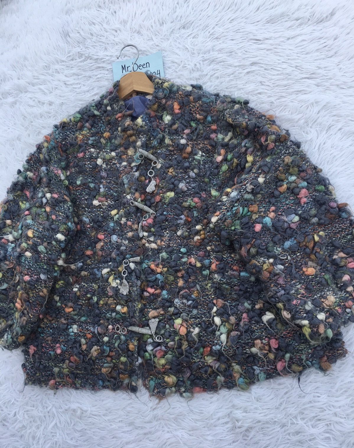 Japanese Brand Rare Vintage Japanese Brand Knitted Wool Jacket Size L / US 10 / IT 46 - 4 Thumbnail