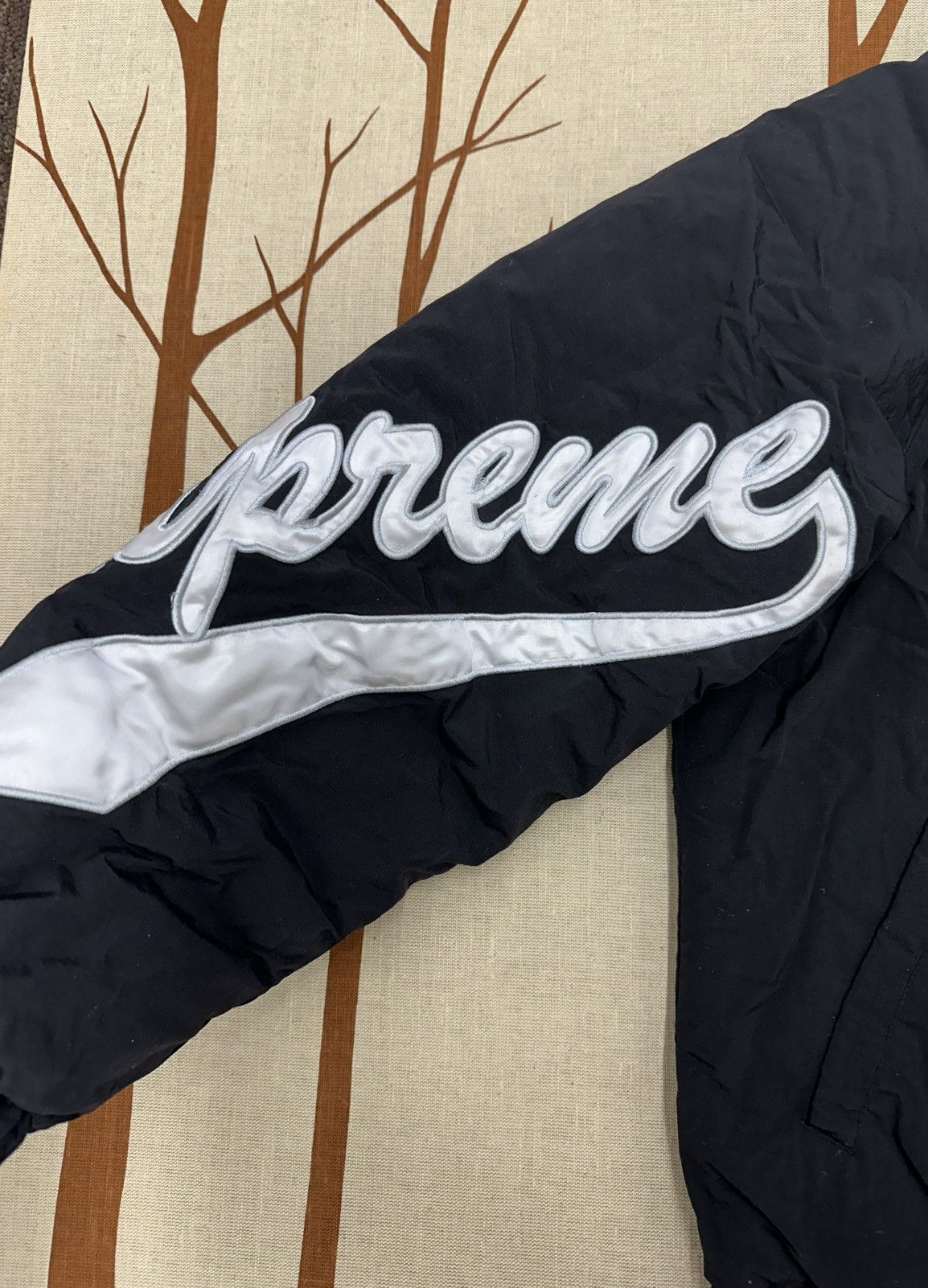 Supreme Supreme Sleeve Script Sideline Jacket Black M SS18 Box Logo Size US M / EU 48-50 / 2 - 2 Thumbnail