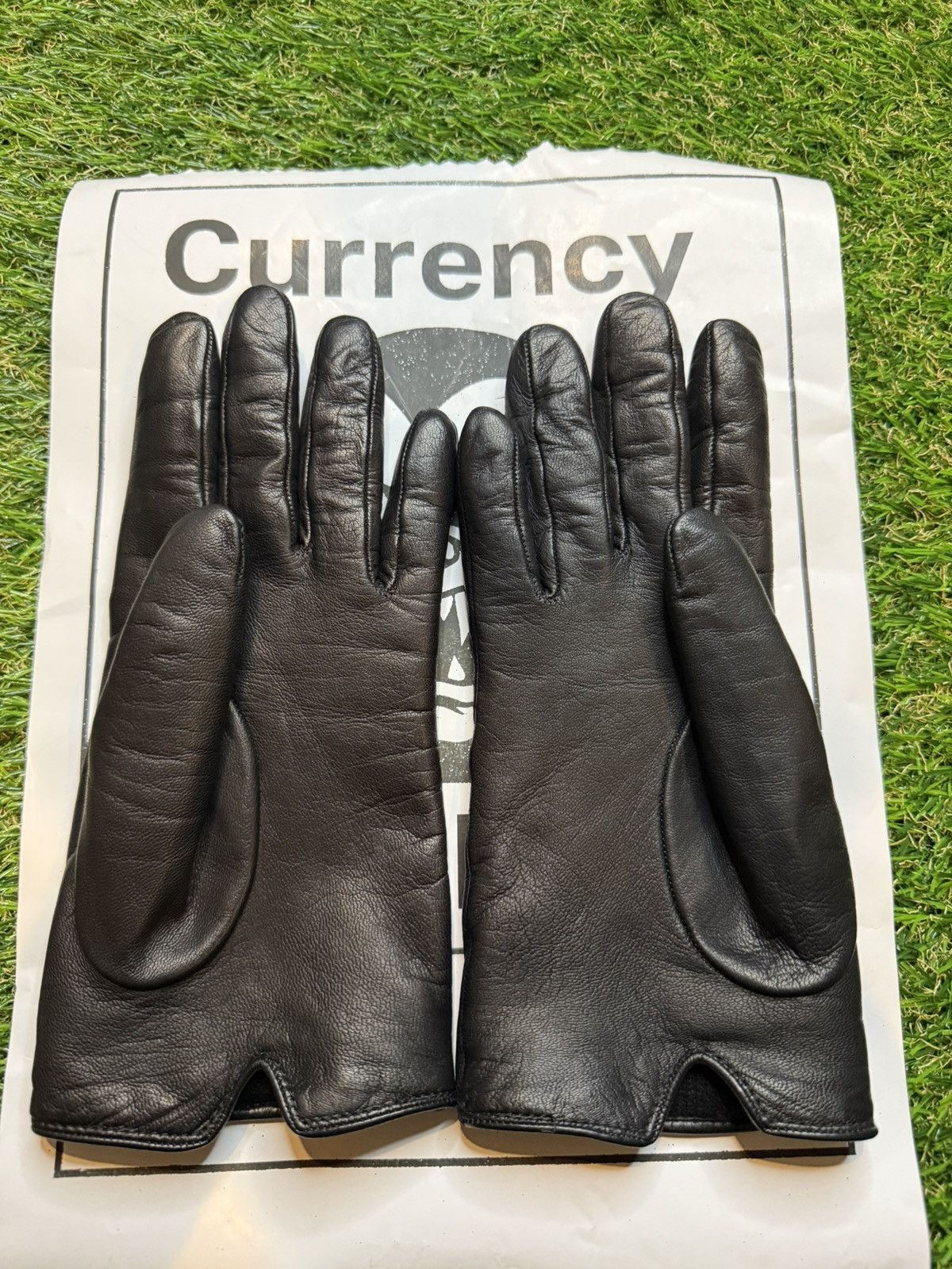 Gucci $840MSRP Demna Gucci Gold Horsebit Lambskin Leather Glove Size ONE SIZE - 5 Thumbnail