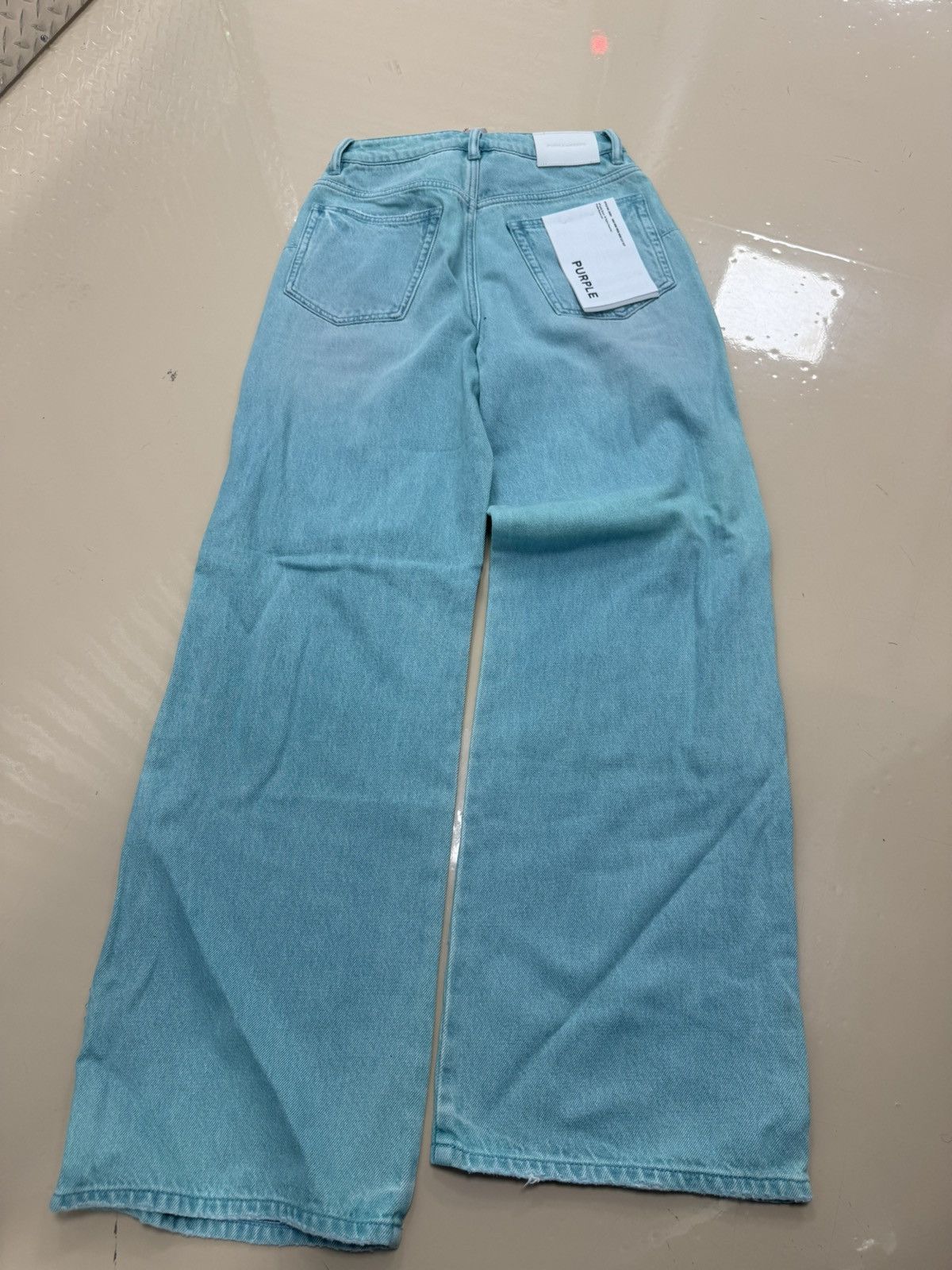 Other Purple Brand Wide Turquoise Pants Size 26" / US 2 / IT 38 - 5 Thumbnail