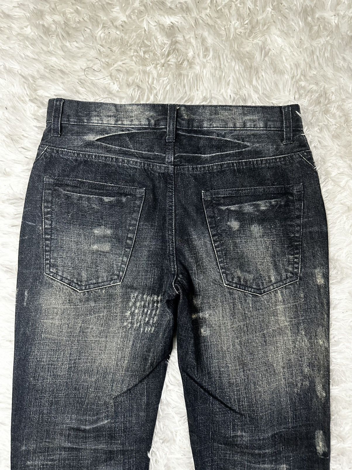Japanese Brand 💥rare💥 semantic design punk ripped denim jeans Size US 32 / EU 48 - 7 Thumbnail