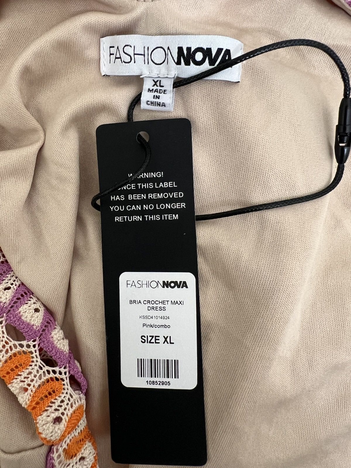 Fashion Nova Fashion Nova pink and multicolor crochet maxi dress size XL Size XL / US 12-14 / IT 48-50 - 9 Thumbnail