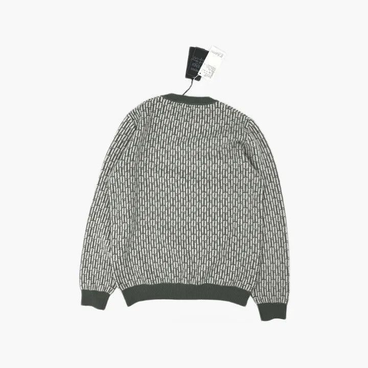 Fendi Green Logo Long Sleeve Sweater for Men -2507