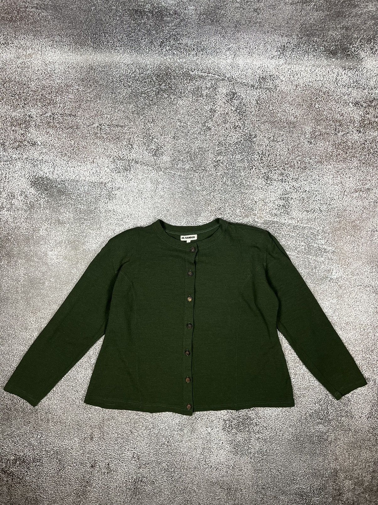 Jil Sander Vintage 90s Jil Sander Lana Wool Cardigan knit made in Italy Size M / US 6-8 / IT 42-44 - 1 Thumbnail