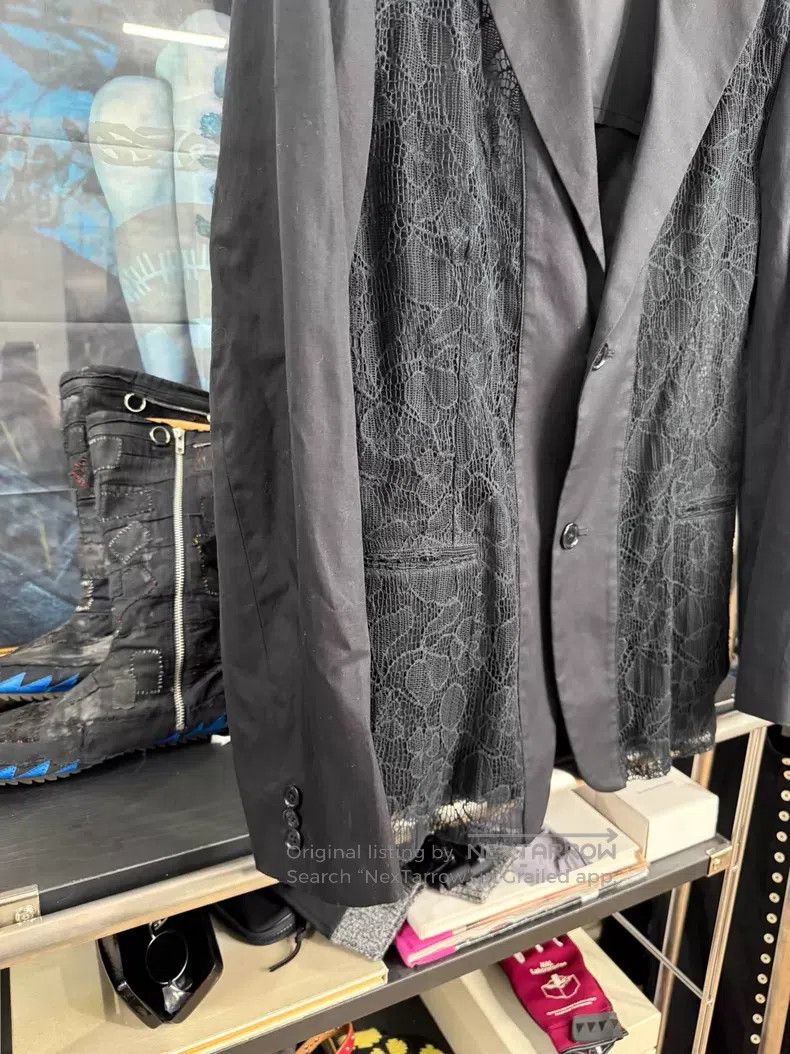Yohji Yamamoto Yohji Yamamoto Lace Patchwork Blazer jacket Size US L / EU 52-54 / 3 - 3 Thumbnail