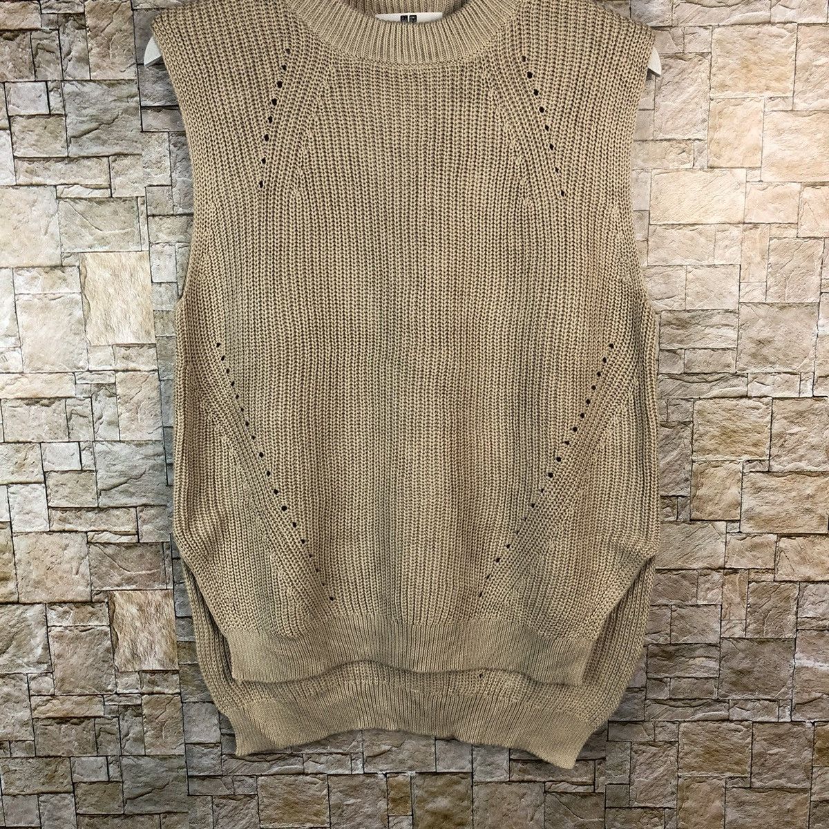 Vintage Uniqlo Brown Vest sleeveless Knitwear #A1239 Size M / US 6-8 / IT 42-44 - 3 Thumbnail