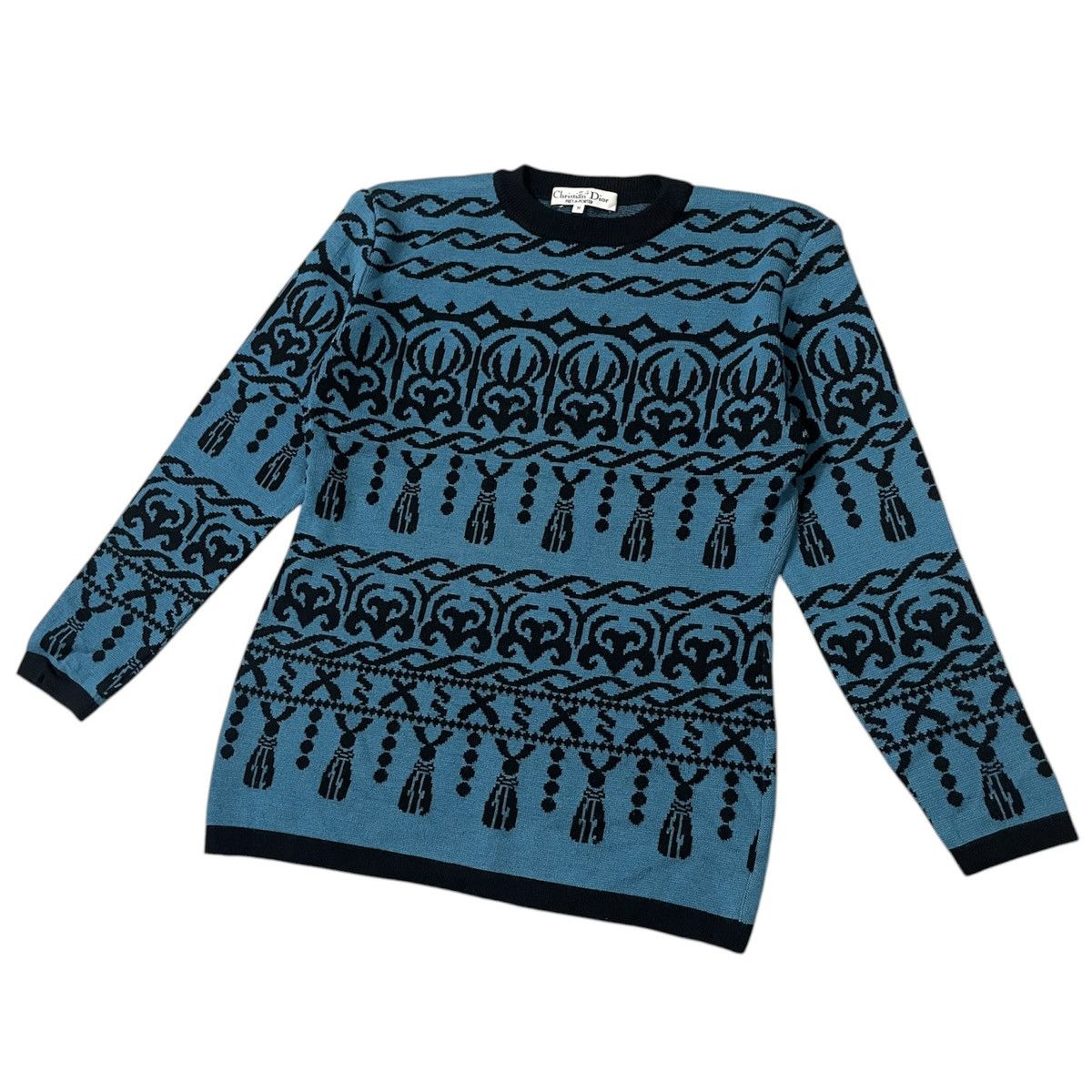 Christian Dior Monsieur Vintage Christin Dior Knit Sweatershirt Aztec Size US M / EU 48-50 / 2 - 2 Thumbnail