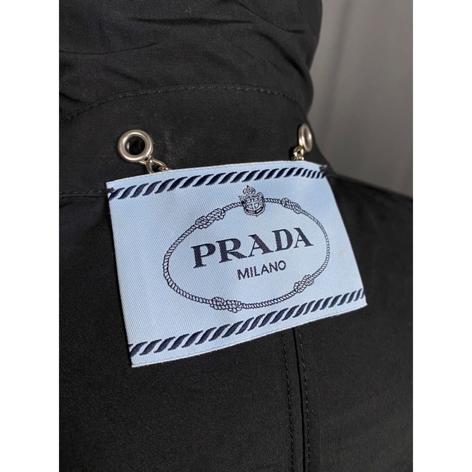 Prada MINT! Prada RECENT Women's Black Long OverCoat Size 38 Size XS / US 0-2 / IT 36-38 - 9 Thumbnail