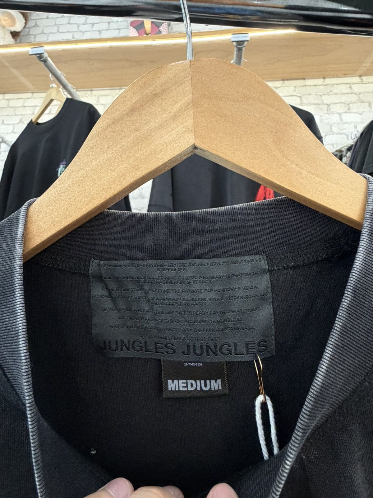 Other Jungles Jungles “ Wellness “ Vintage Black Distressed Tee Size US M / EU 48-50 / 2 - 3 Thumbnail