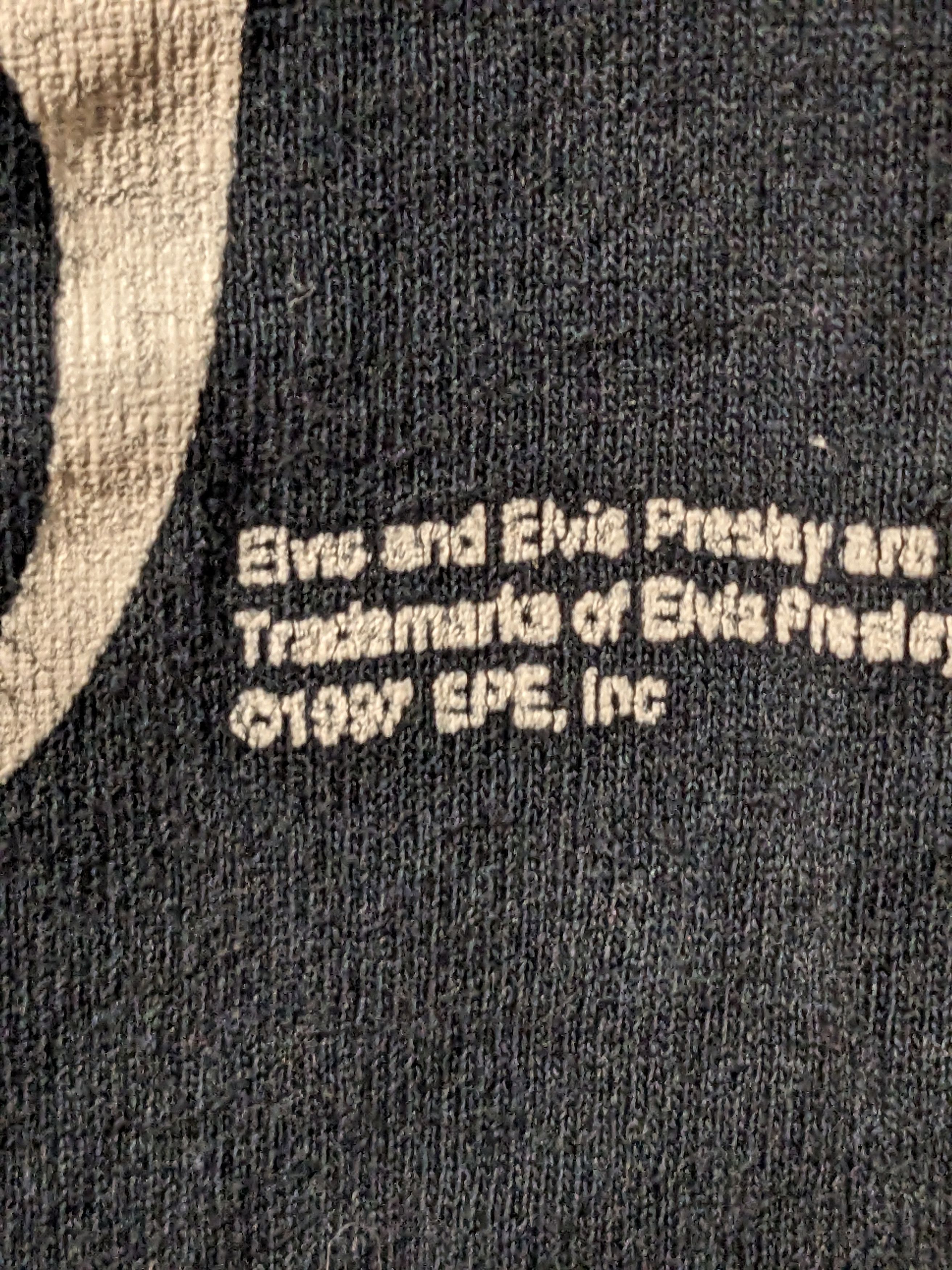 Band Tees × Vintage Vintage 1997 Elvis Still Rockin Black Large T-Shirt Size US L / EU 52-54 / 3 - 3 Thumbnail