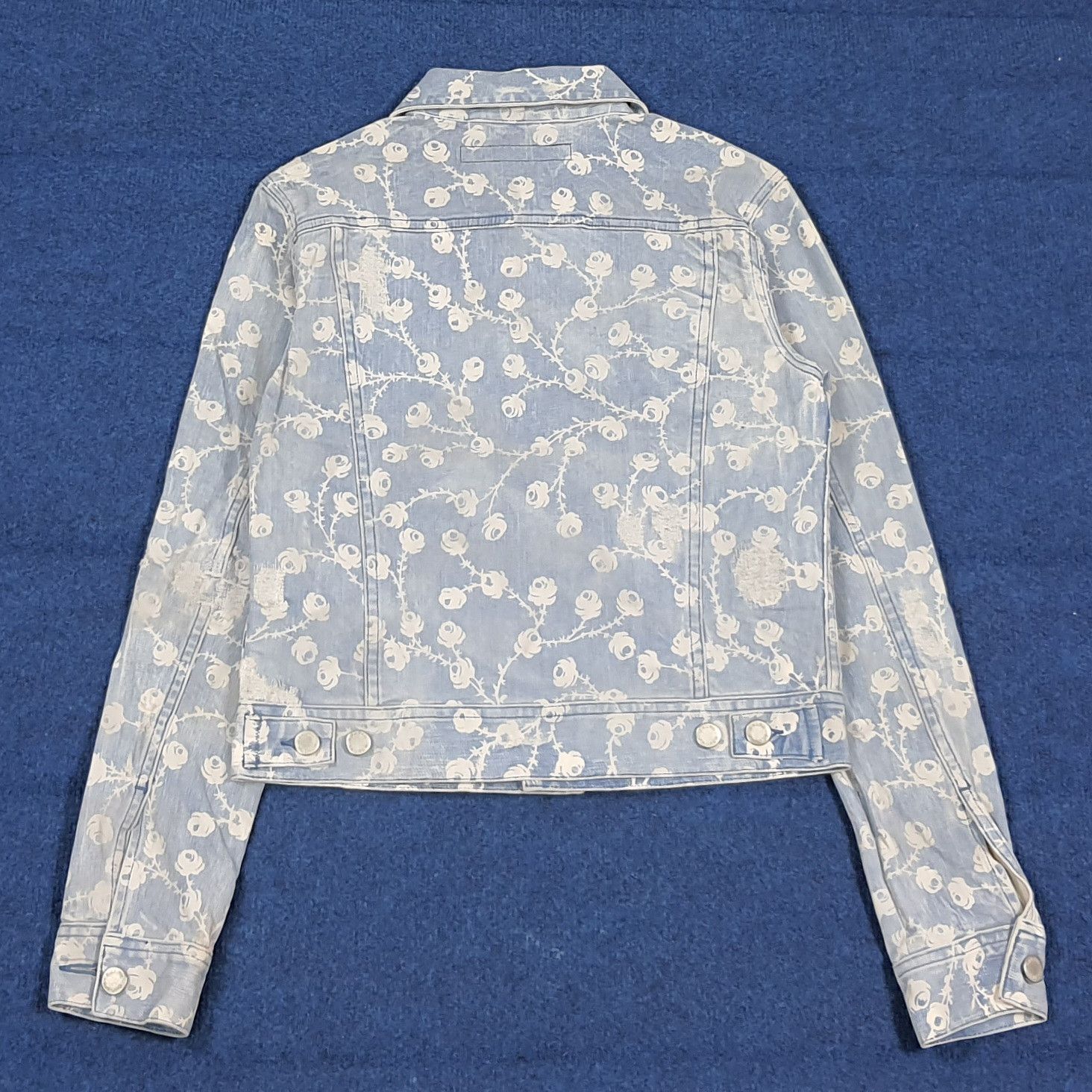 Ralph Lauren Vintage Ralph Lauren Floral Rose Print Denim Jacket C303N14 Size XS / US 0-2 / IT 36-38 - 3 Thumbnail