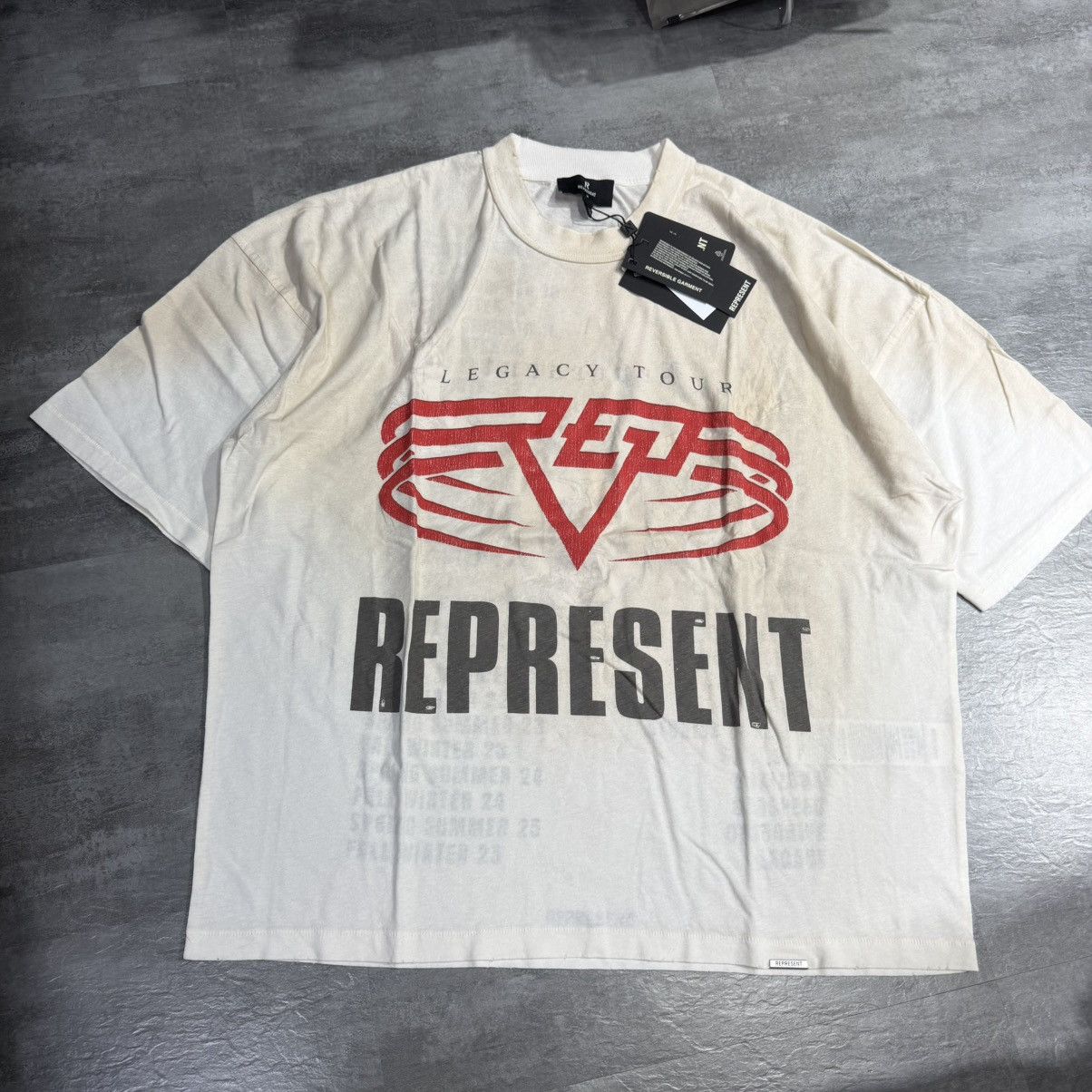 Represent Clo. Represent Reversible Living Legacy T-Shirt - Washed Ecru Size US M / EU 48-50 / 2 - 1 Thumbnail