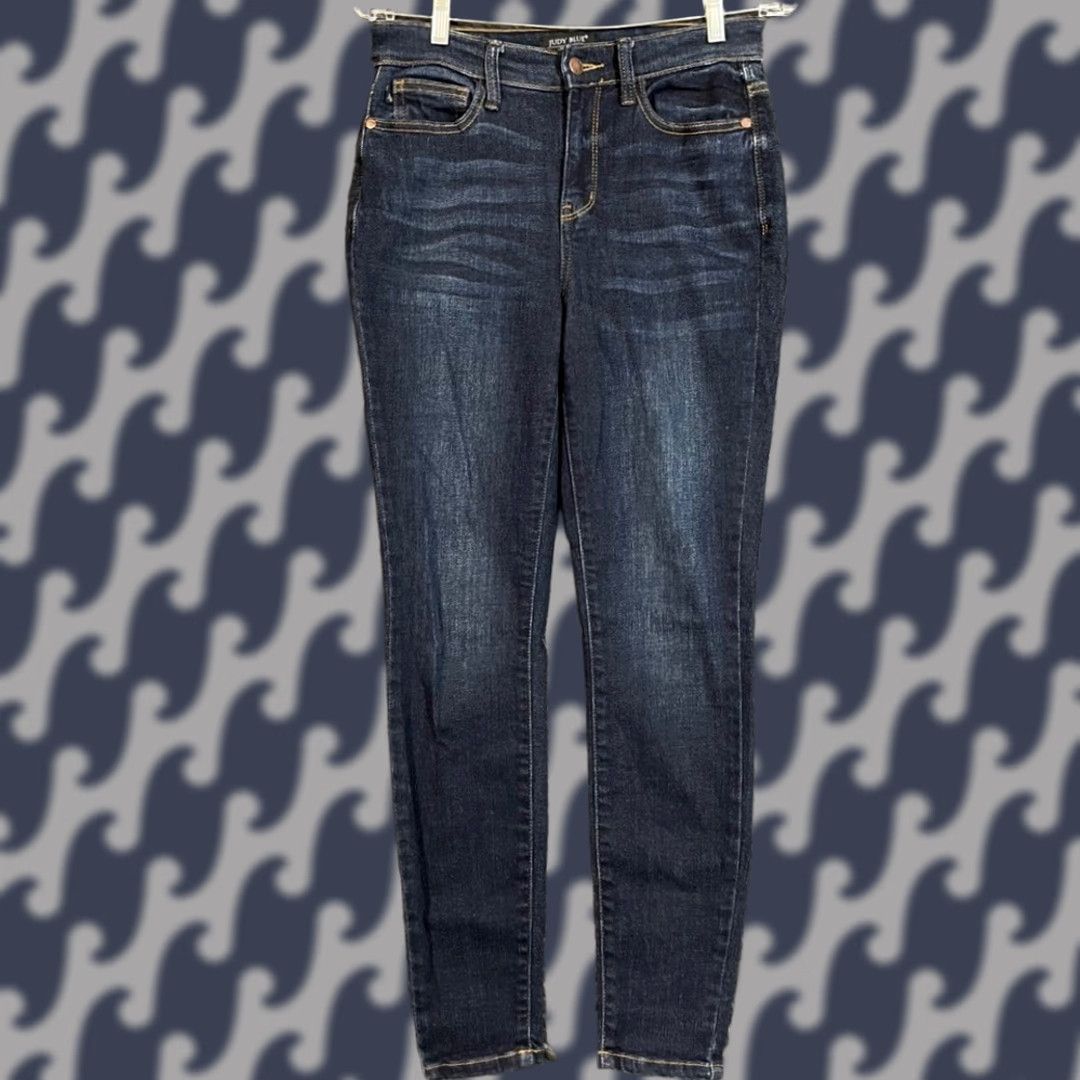 Vintage Judy Blue Los Angeles Skinny Jeans Dark Wash Denim High Rise Women's Size 2/Regular Blue Skinny Women LA 3/26 Size 26" / US 2 / IT 38 - 1 Thumbnail