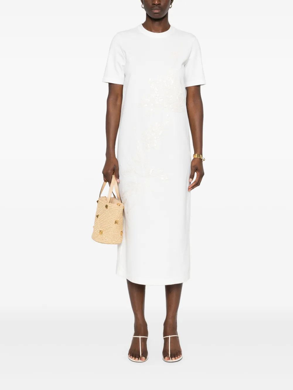 Brunello Cucinelli o1w1db10825 Dress in Light Beige Size M / US 6-8 / IT 42-44 - 2 Thumbnail