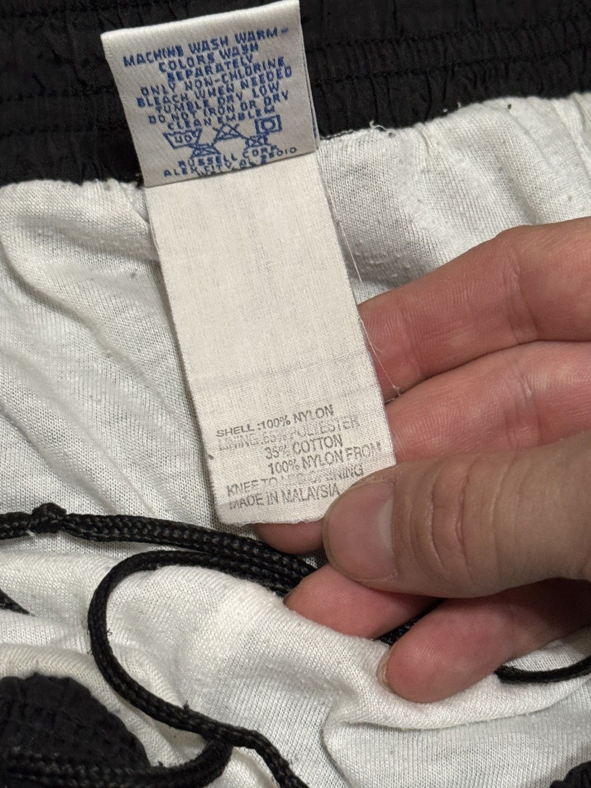 Russell Athletic Vintage 90s Russell Athletic Baggy Black Swishy Lrg Pants Size US 34 / EU 50 - 4 Thumbnail
