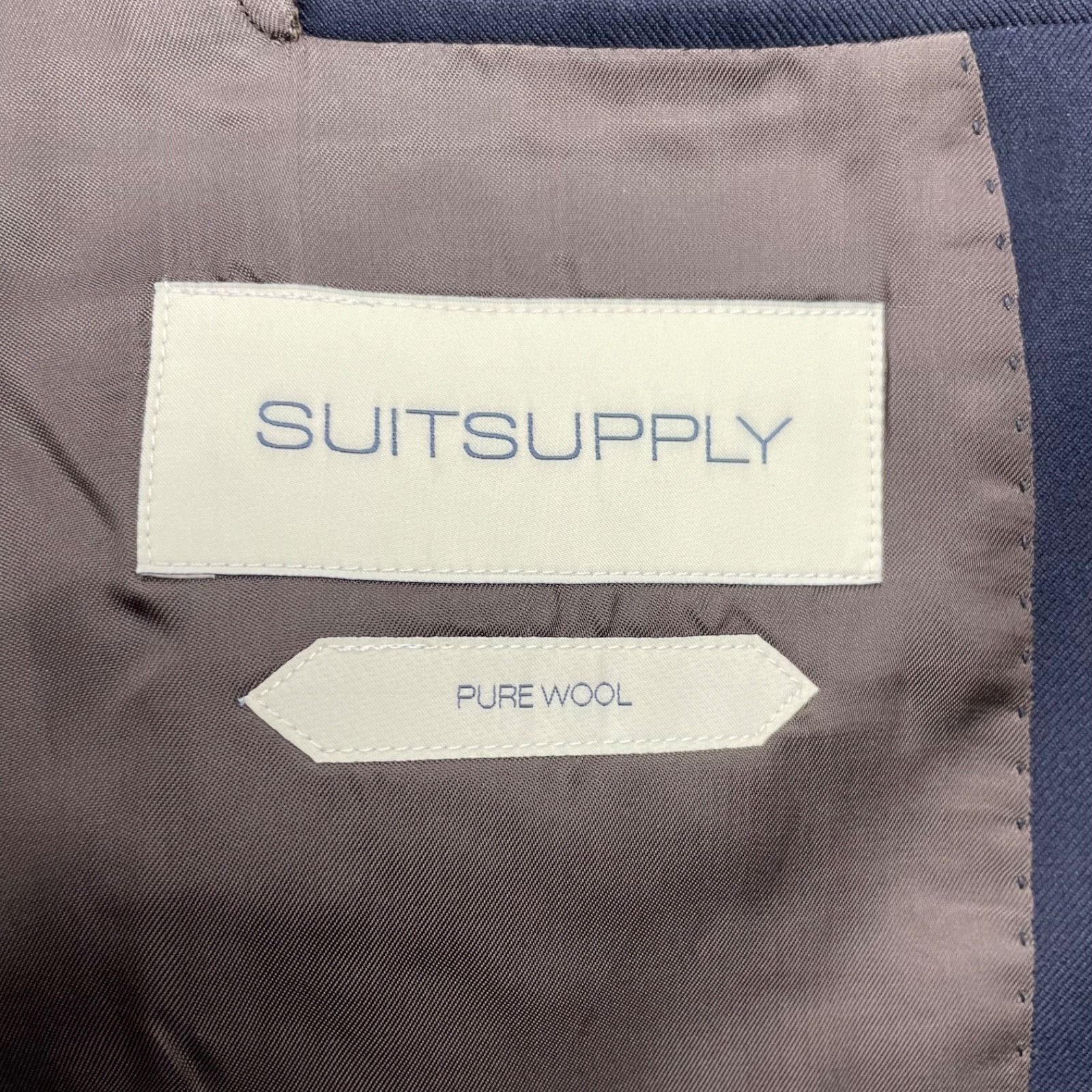 Suitsupply SuitSupply Men’s Napoli Reda Wool 2-Button Blazer Navy Blue Size 46R - 6 Thumbnail