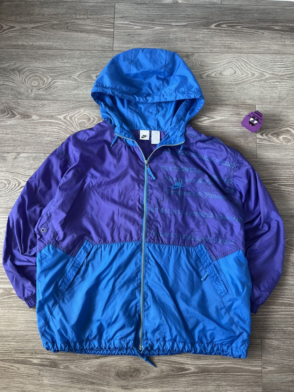 Nike ‼️VINTAGE NIKE 80s BIG LOGO ARCHIVAL WINDBREAKER JACKET‼️ Size US XL / EU 56 / 4 - 8 Thumbnail