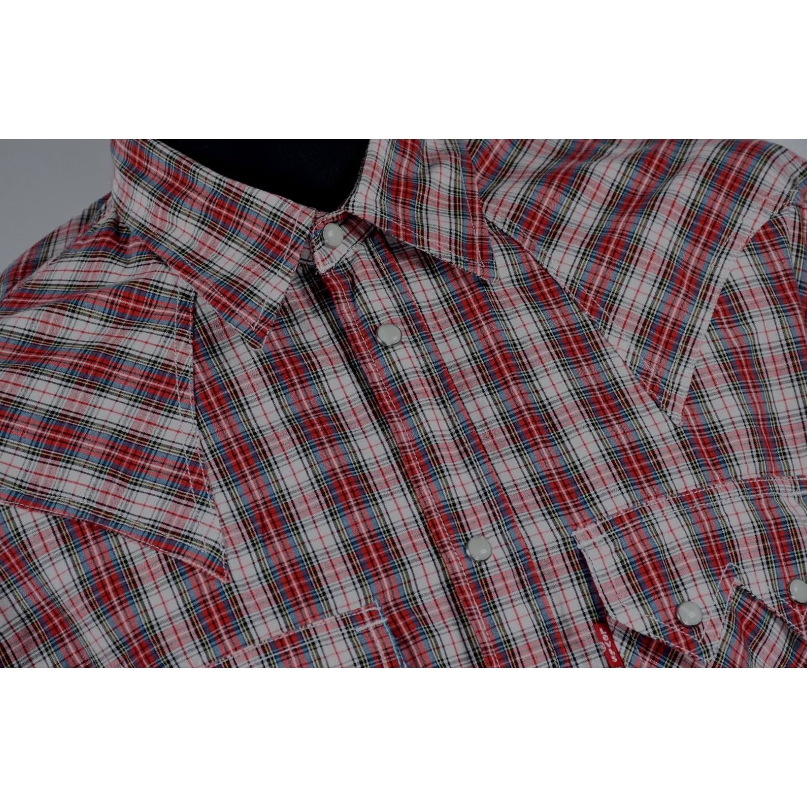 Levi's Levi's Limited Edition Western Shirt Mens XL Button-Up, Plaid, Cotton, Multicolor, Casual, Regular Fit, Hoodie? Size US XL / EU 56 / 4 - 5 Thumbnail