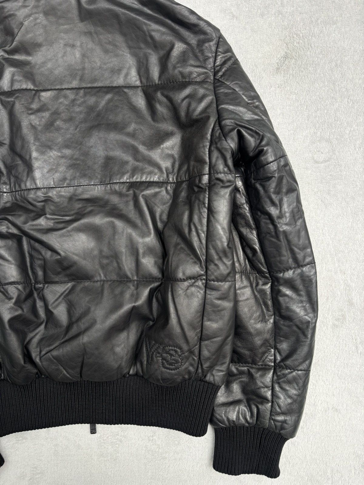 Y-3 A/W 2008 Y-3 Yohji Adidas Leather Puffer Ninja Jacket Size US L / EU 52-54 / 3 - 14 Thumbnail