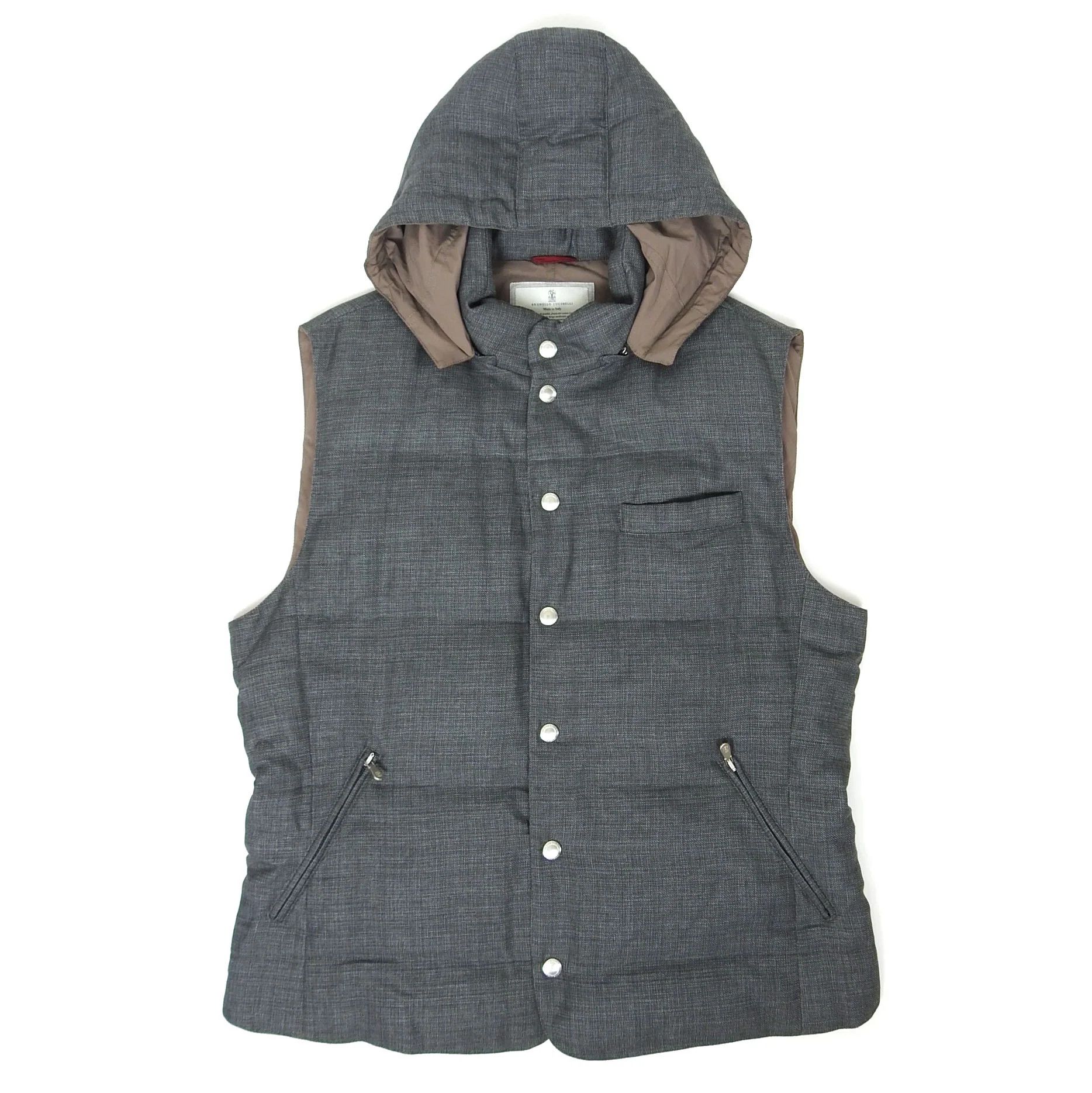 Brunello Cucinelli o1w1db10125 Padded Vest in Dark Grey Size US S / EU 44-46 / 1 - 2 Thumbnail