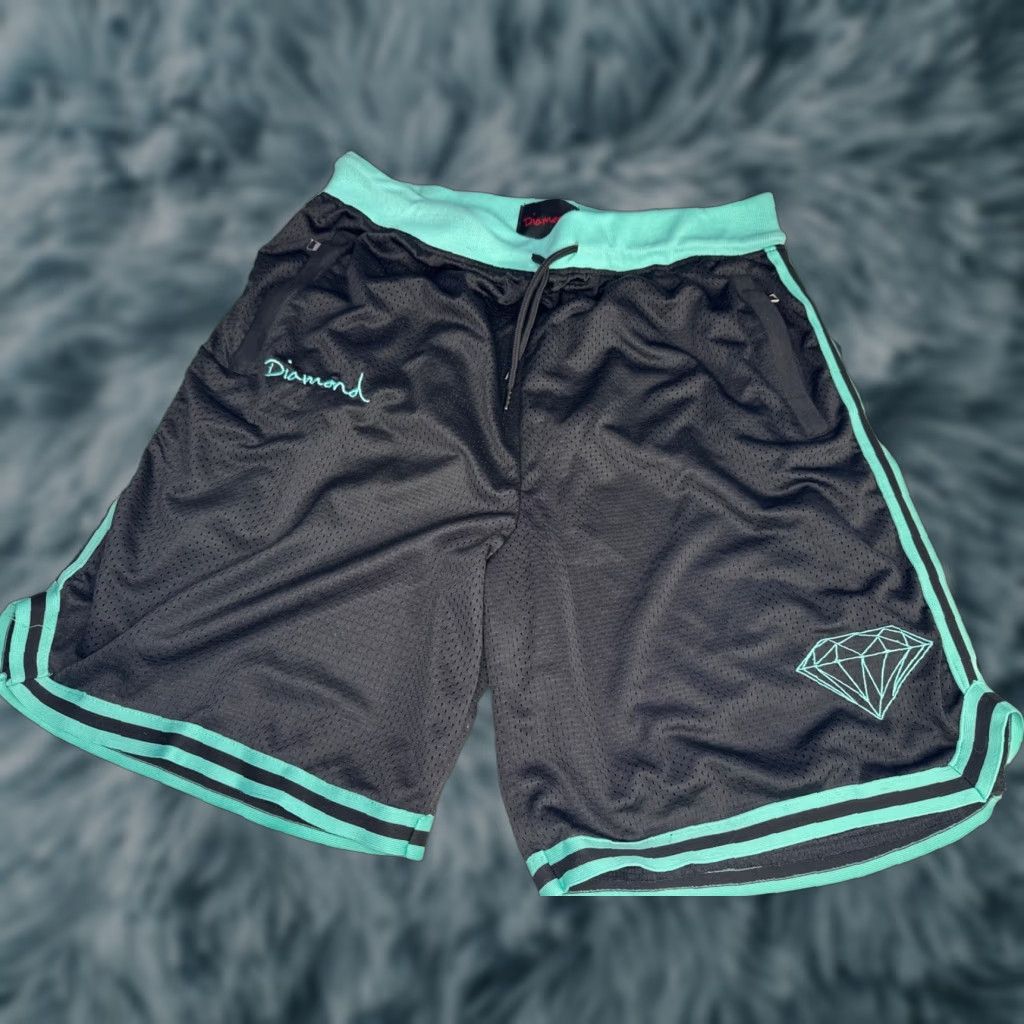Diamond Supply Co. Diamond Supply Co Basketball Shorts Black Mint 3XL Men Regular(Size 3XL) Size US 39 - 1 Thumbnail